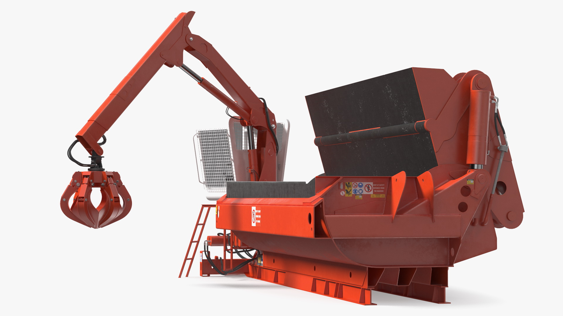 3D Scrap Metal Baler Portable Rigged model