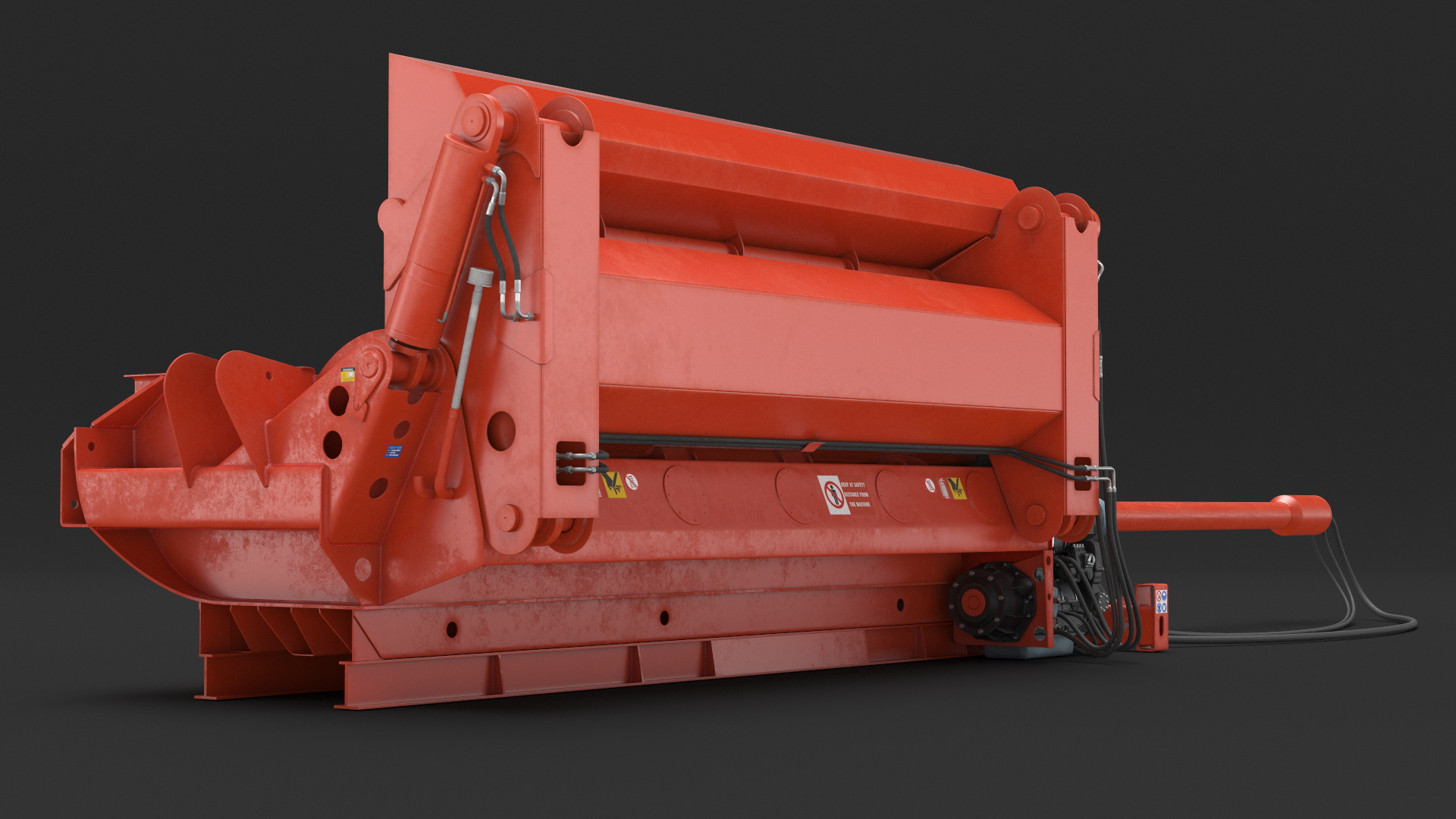 3D Scrap Metal Baler Portable Rigged model