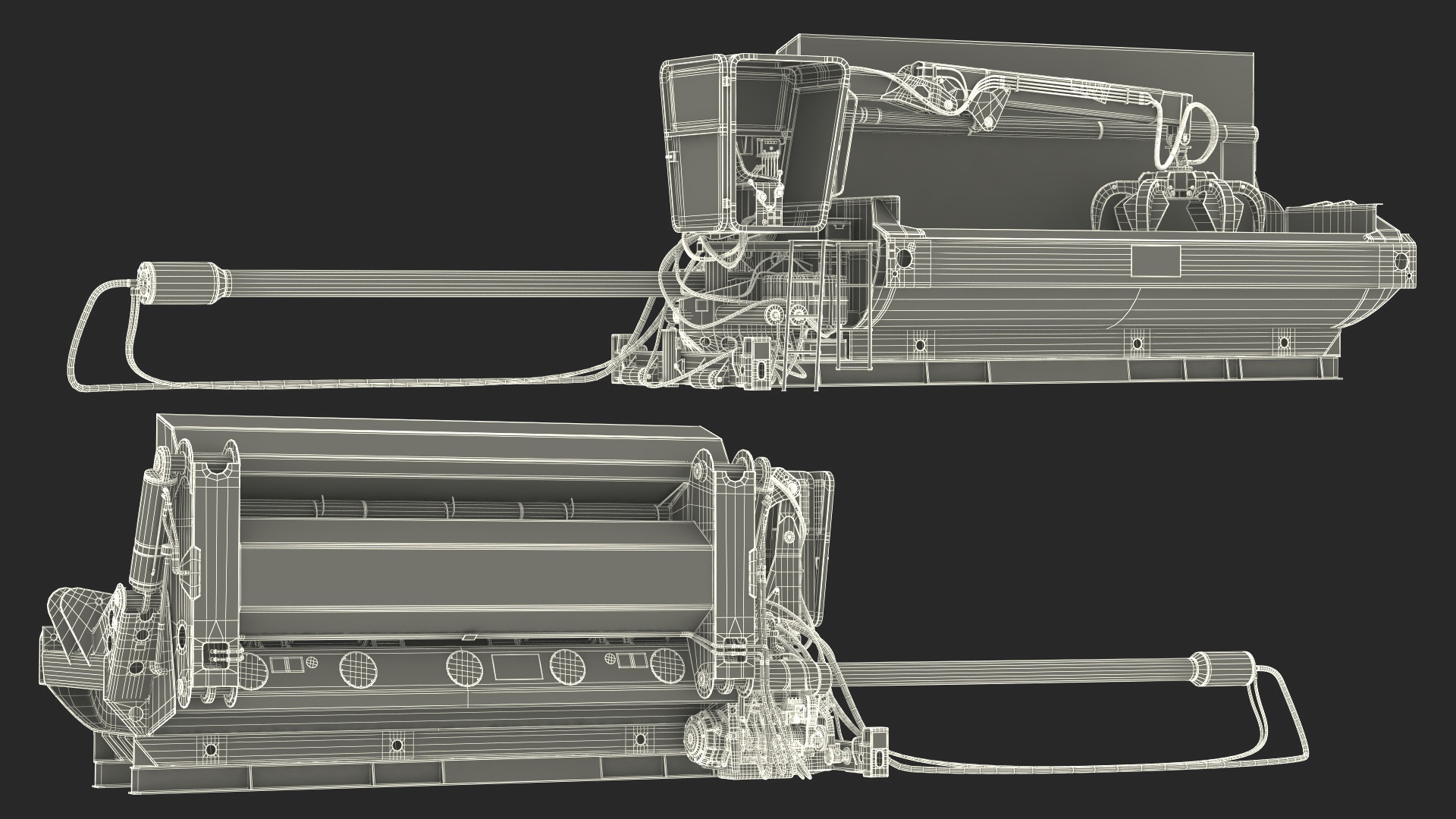 3D Scrap Metal Baler Portable Rigged model