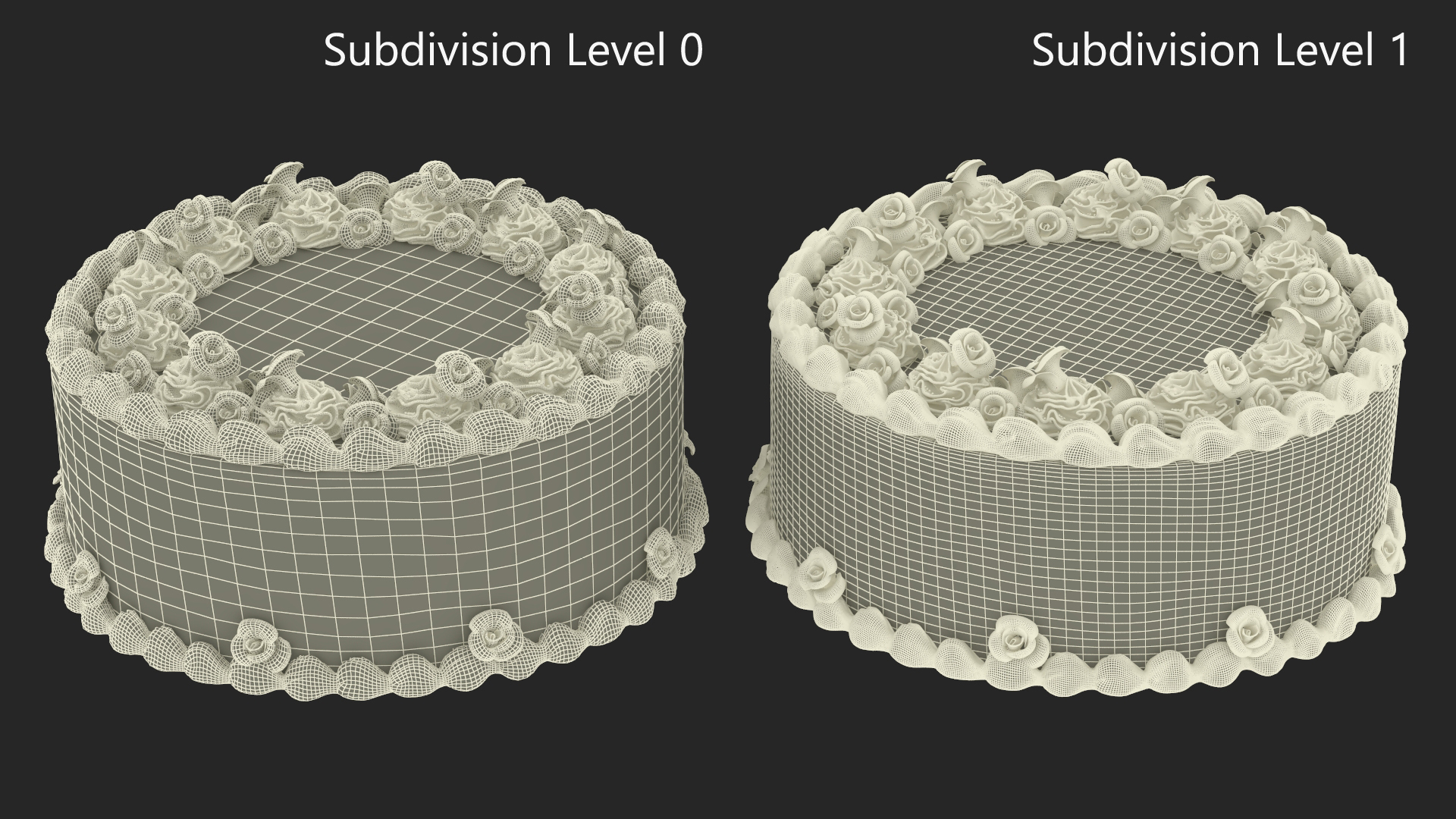 Cream Cake Sweet Dessert 3D model