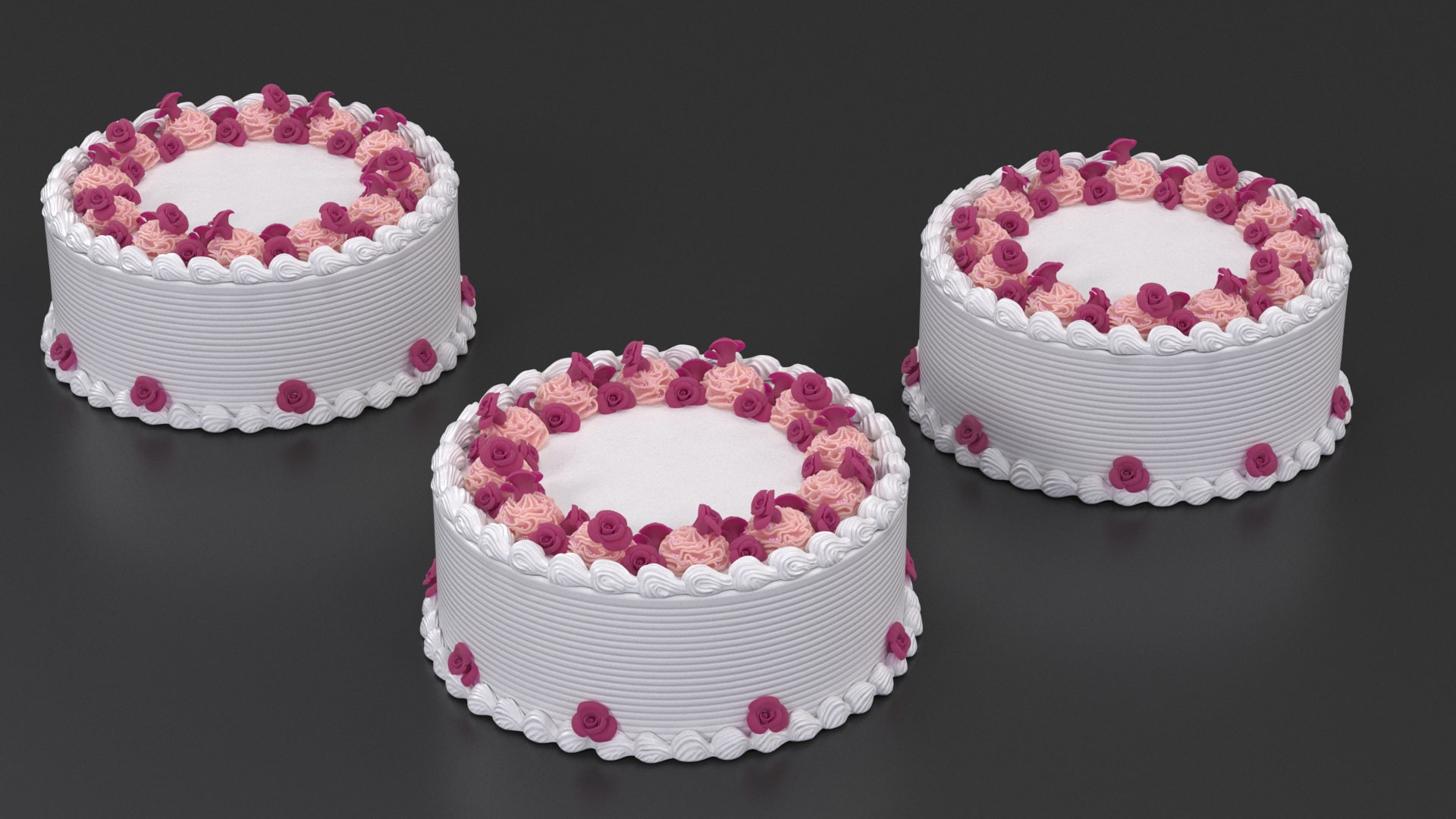 Cream Cake Sweet Dessert 3D model