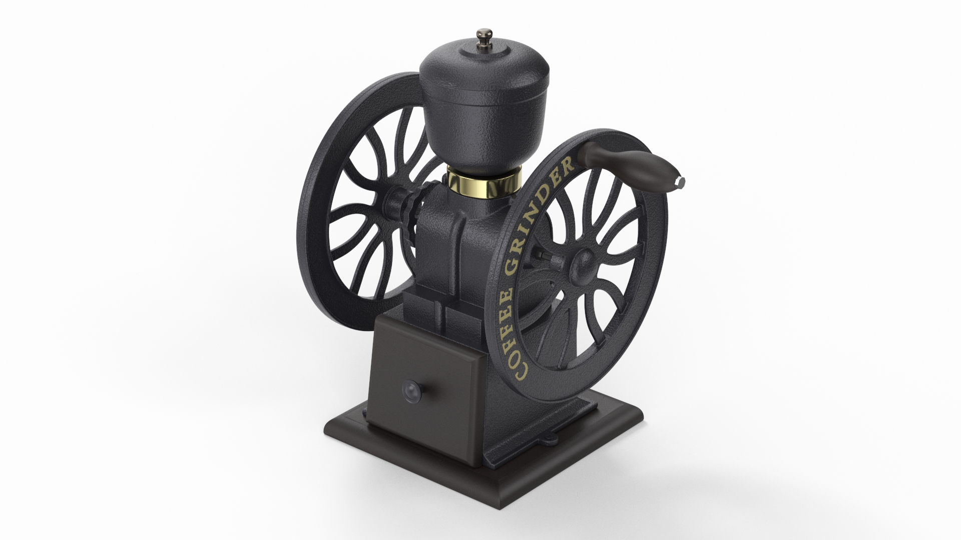 3D Retro Style Manual Coffee Grinder model