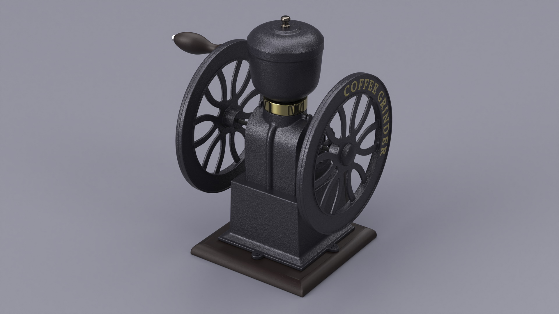 3D Retro Style Manual Coffee Grinder model