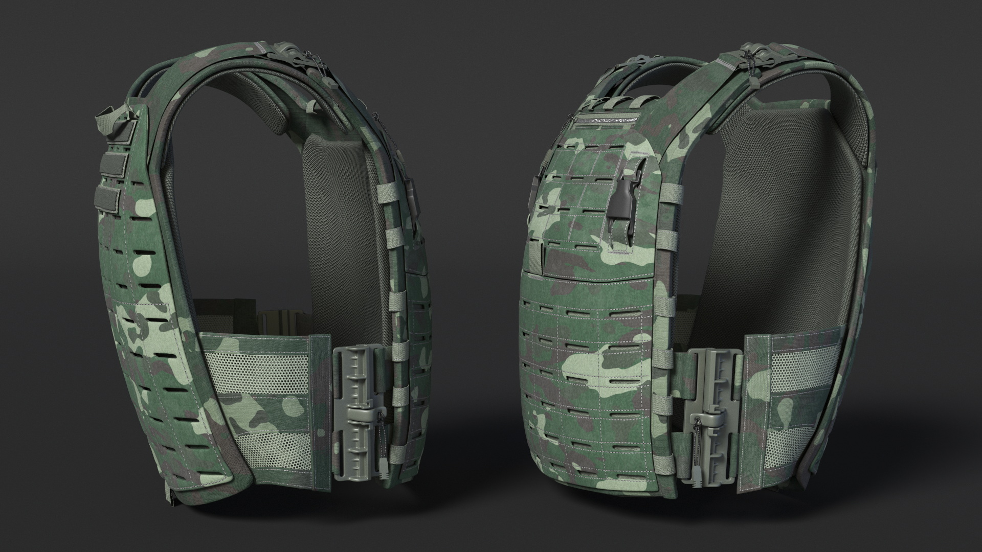 Adjustable Bulletproof Vest 3D