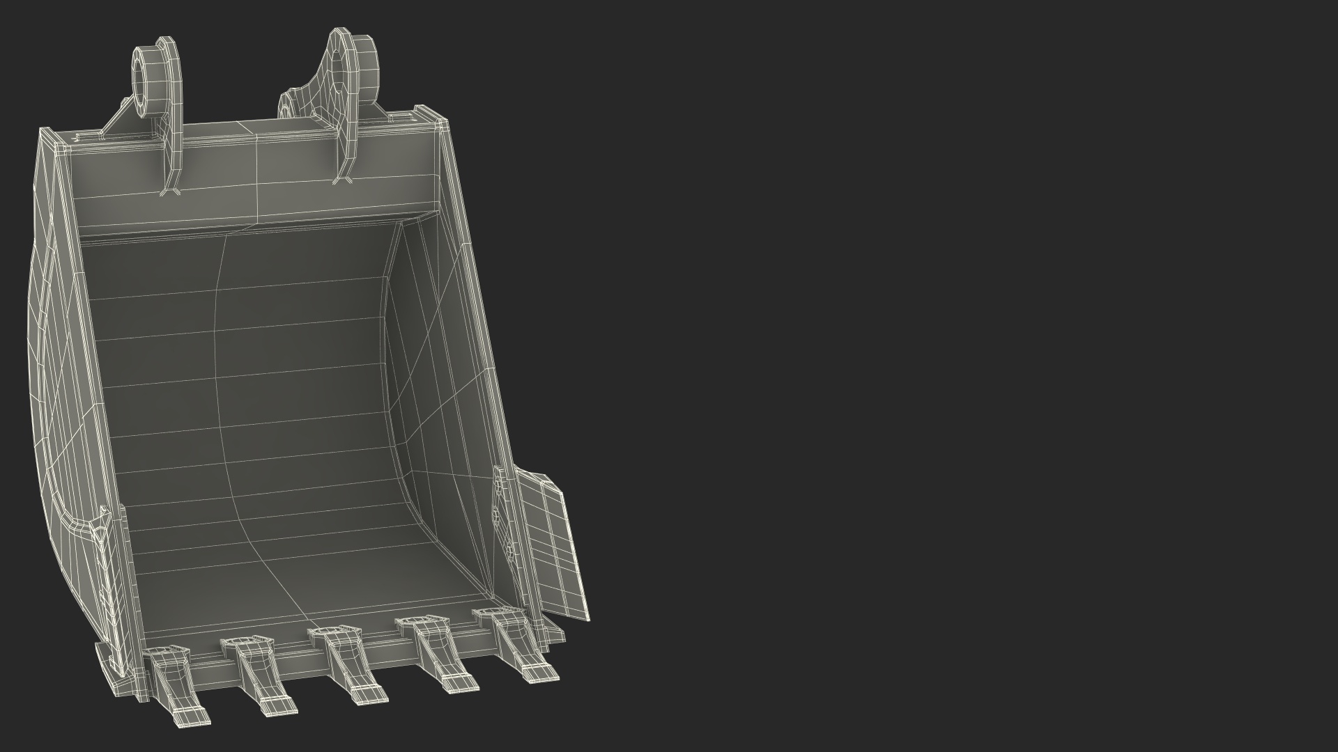 Heavy Duty Excavator Bucket 3D