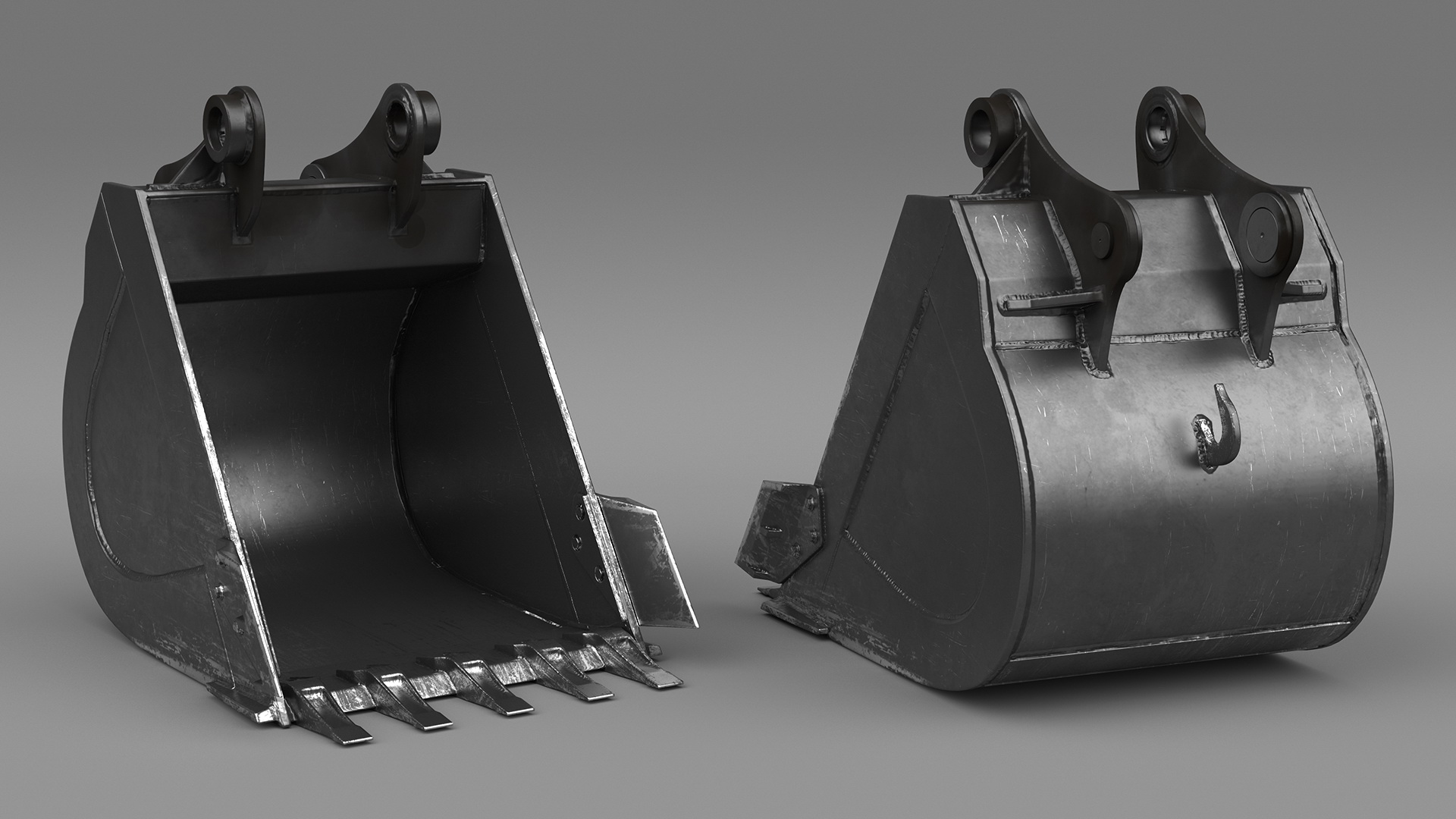 Heavy Duty Excavator Bucket 3D