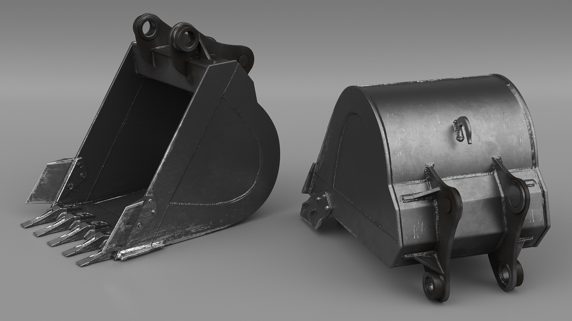 Heavy Duty Excavator Bucket 3D