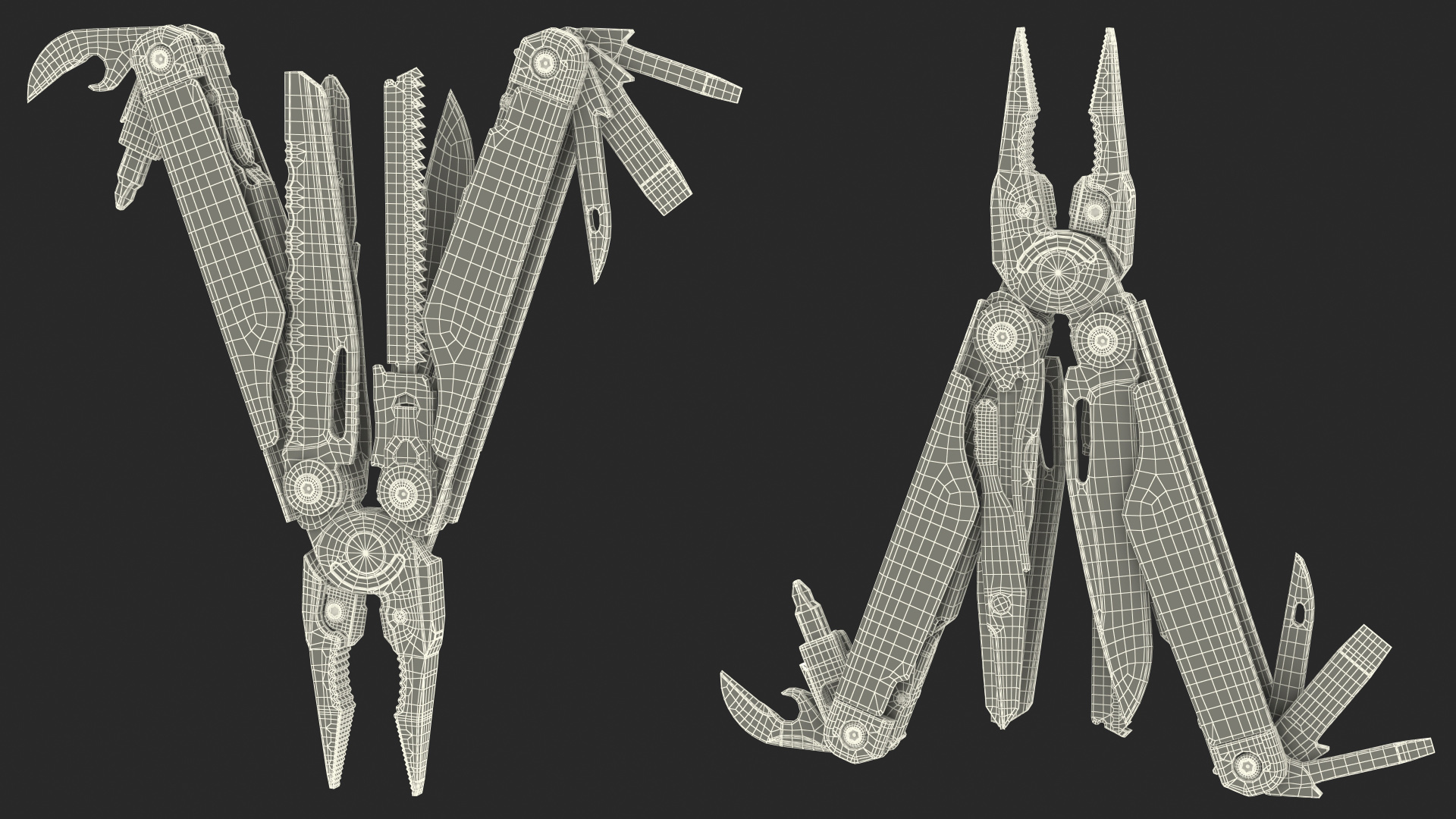 Leatherman Surge Multitool Black Rigged 3D model