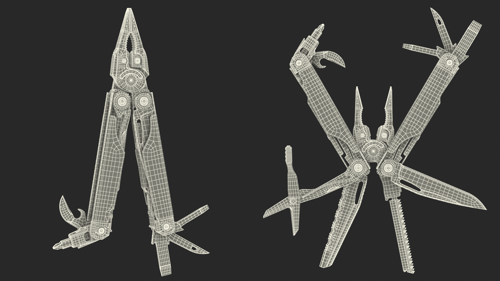 Leatherman Surge Multitool Black Rigged 3D model