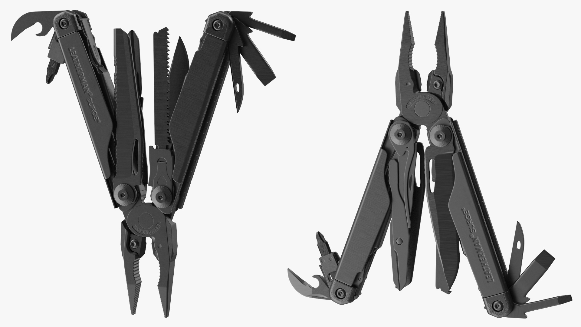 Leatherman Surge Multitool Black Rigged 3D model