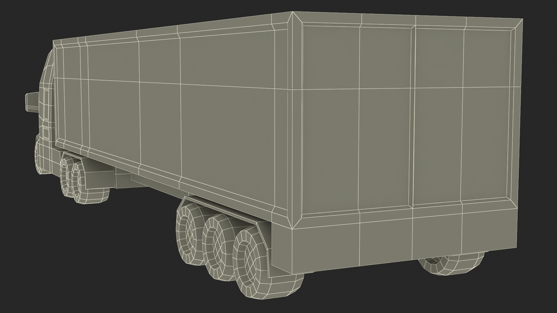 Low Poly Stylized Model Truck 3D model