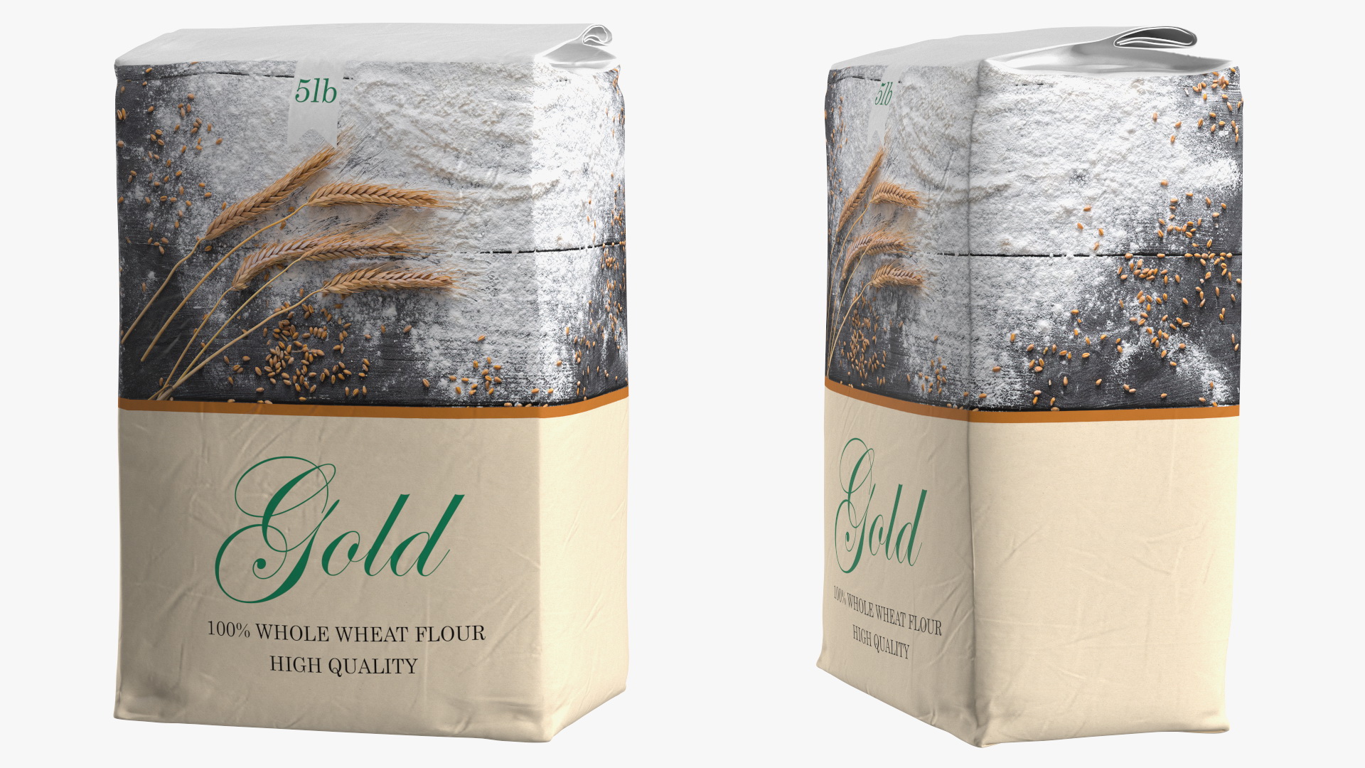 Wheat Flour Gold Bag 5lb 3D model