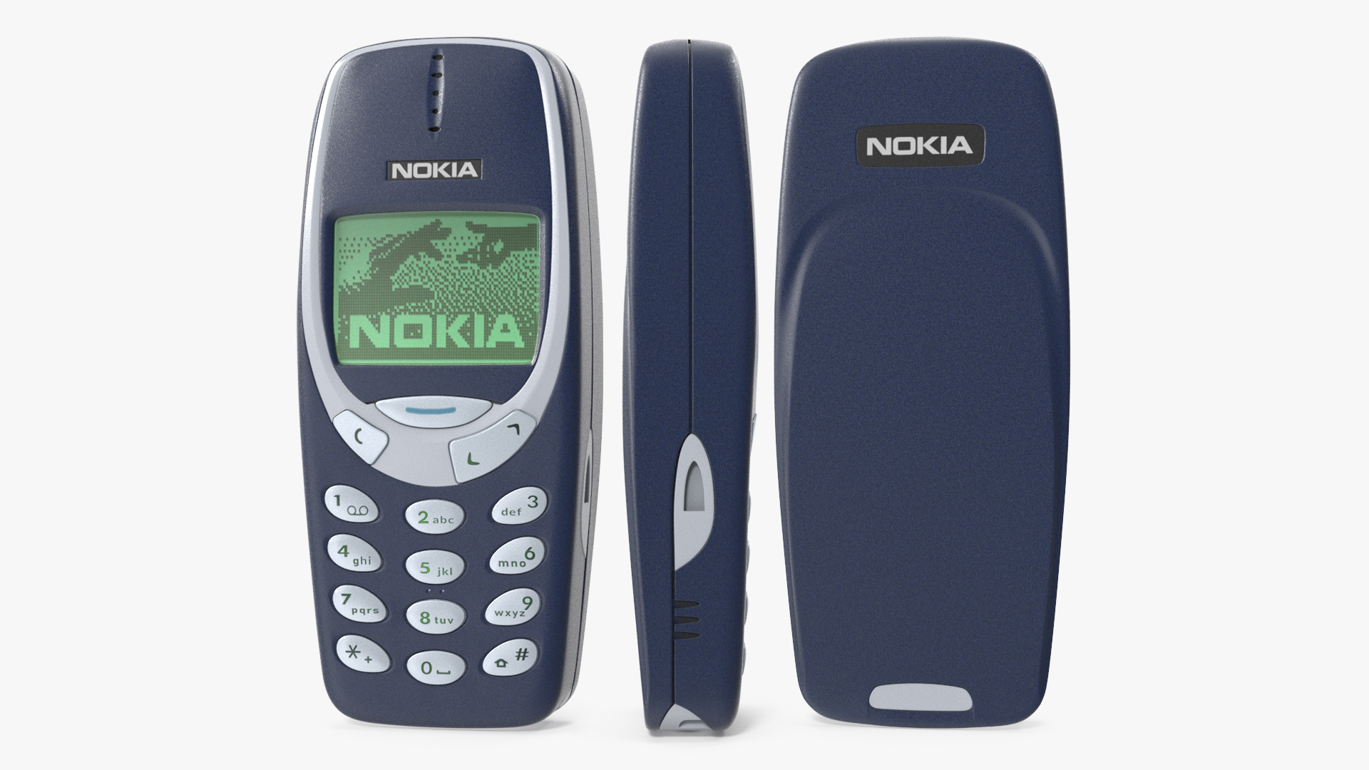 Original Nokia Phone 3310 Switched On 3D