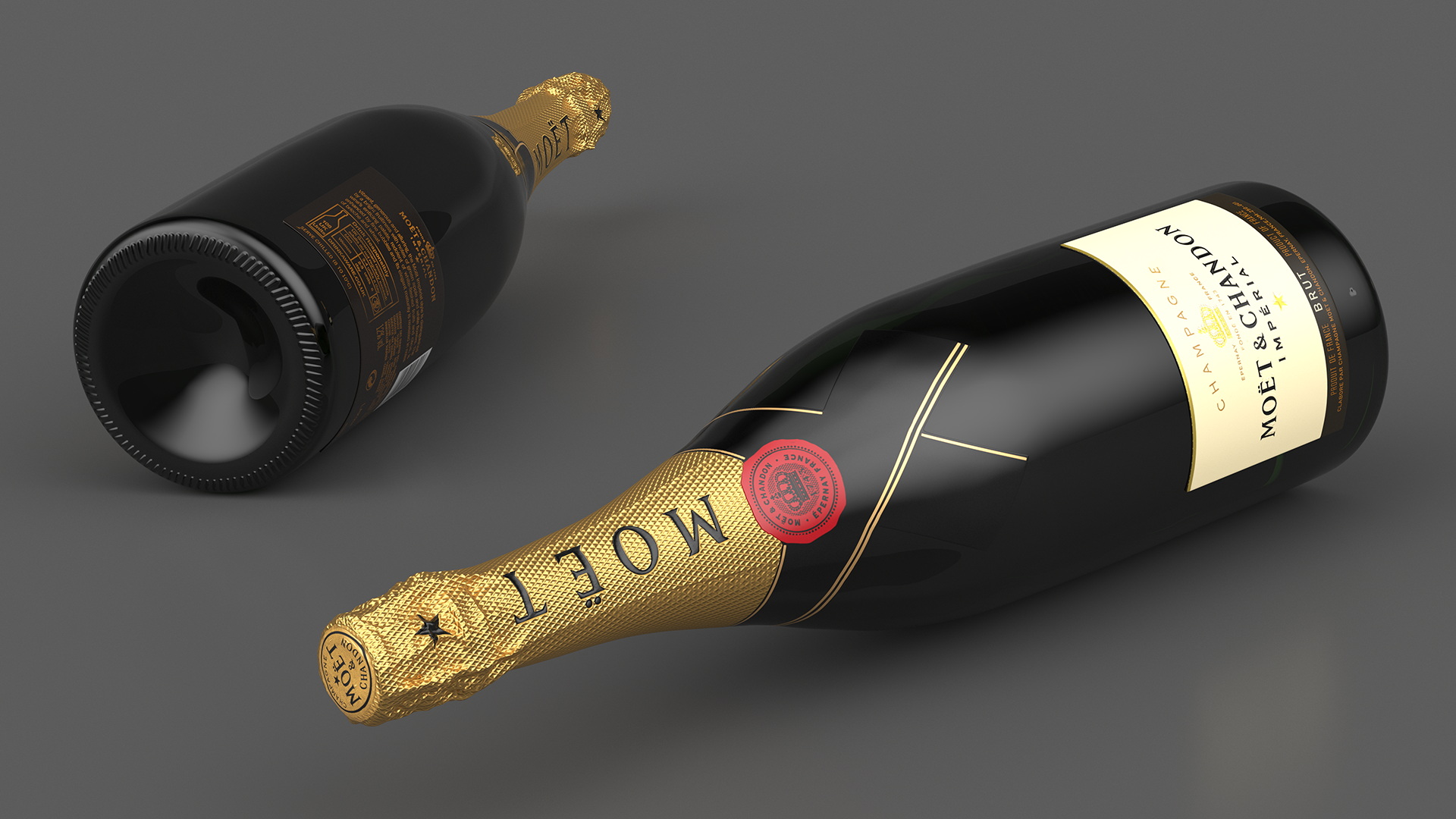 Champagne Bottle Moet and Chandon Brut Imperial 3D