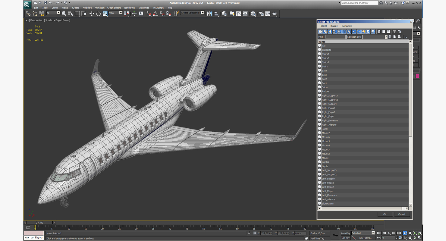 3D model Global 6000 Jet