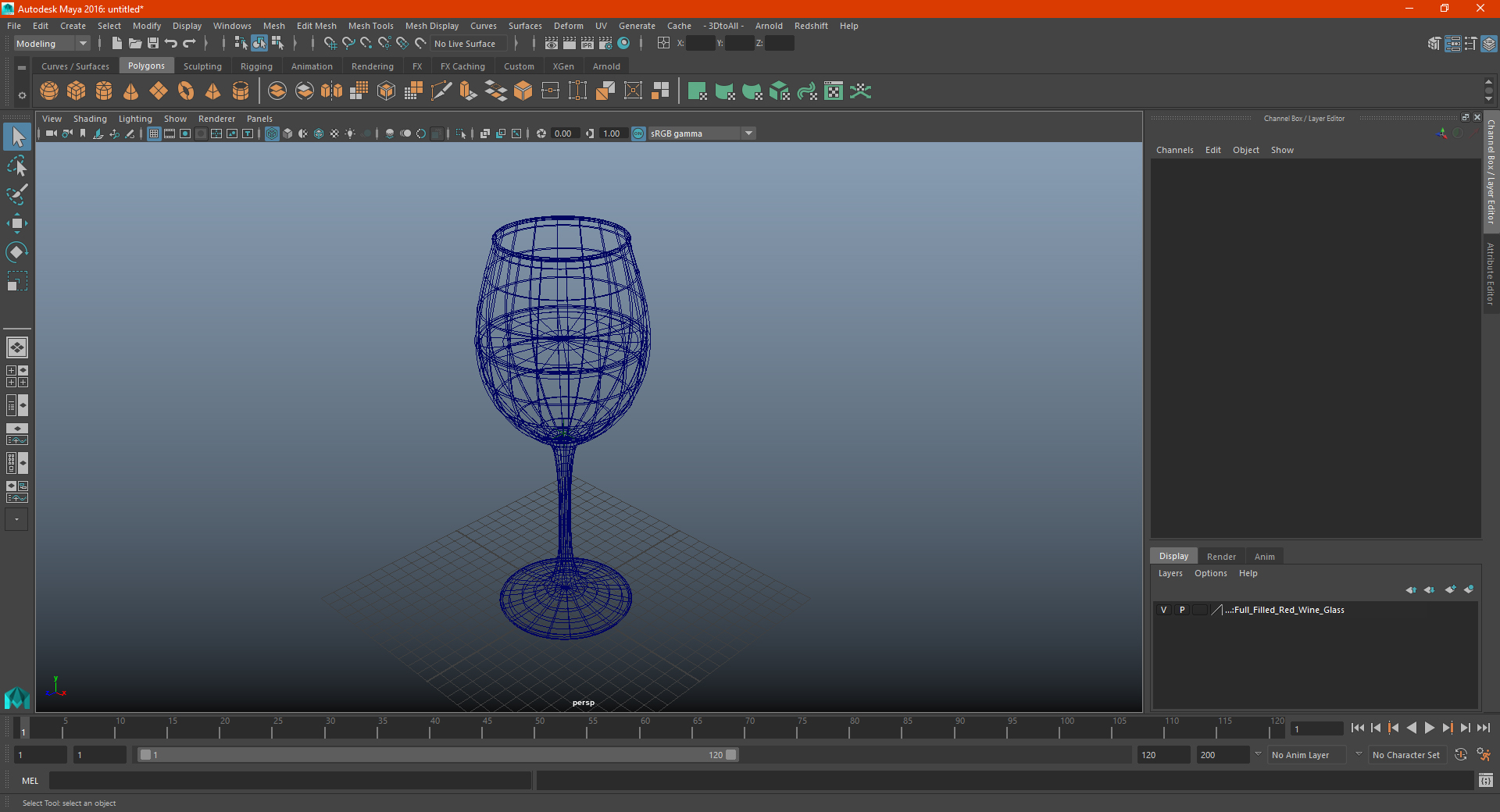 3D Full Filled Red Wine Glass