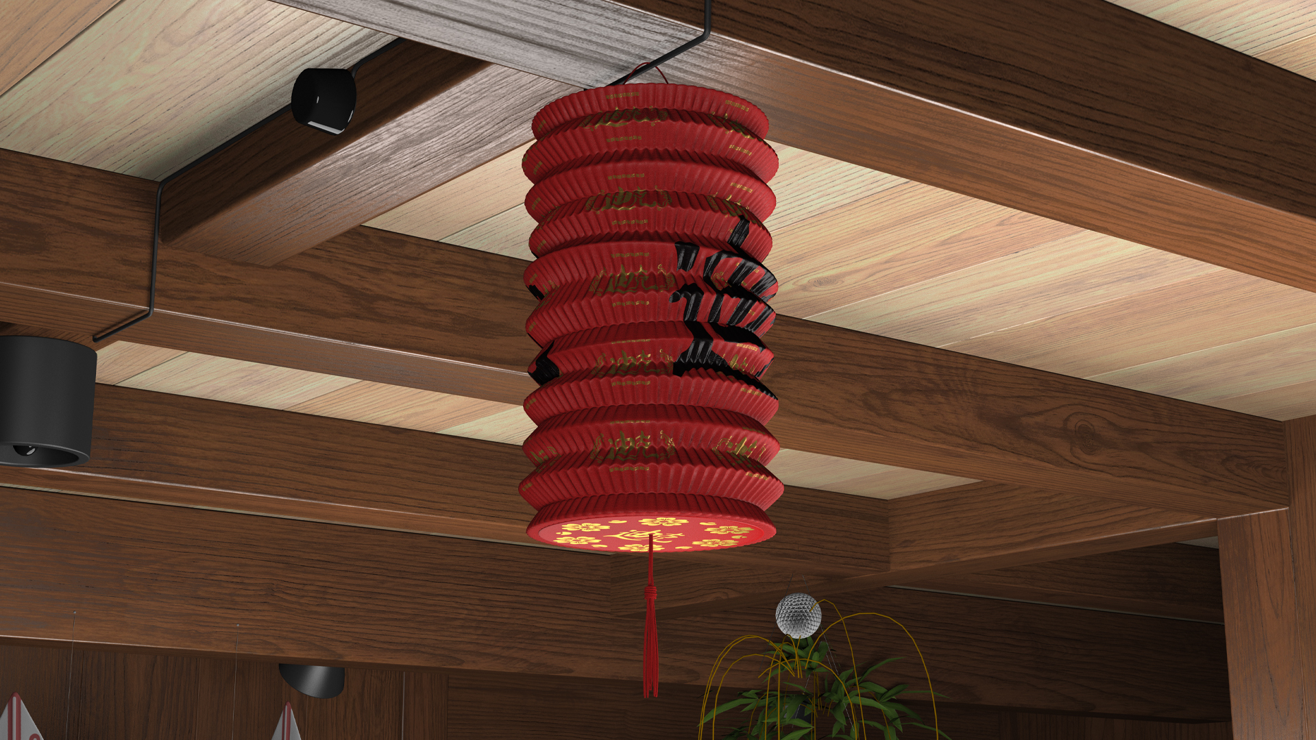 3D model Red Chinese Lantern Large