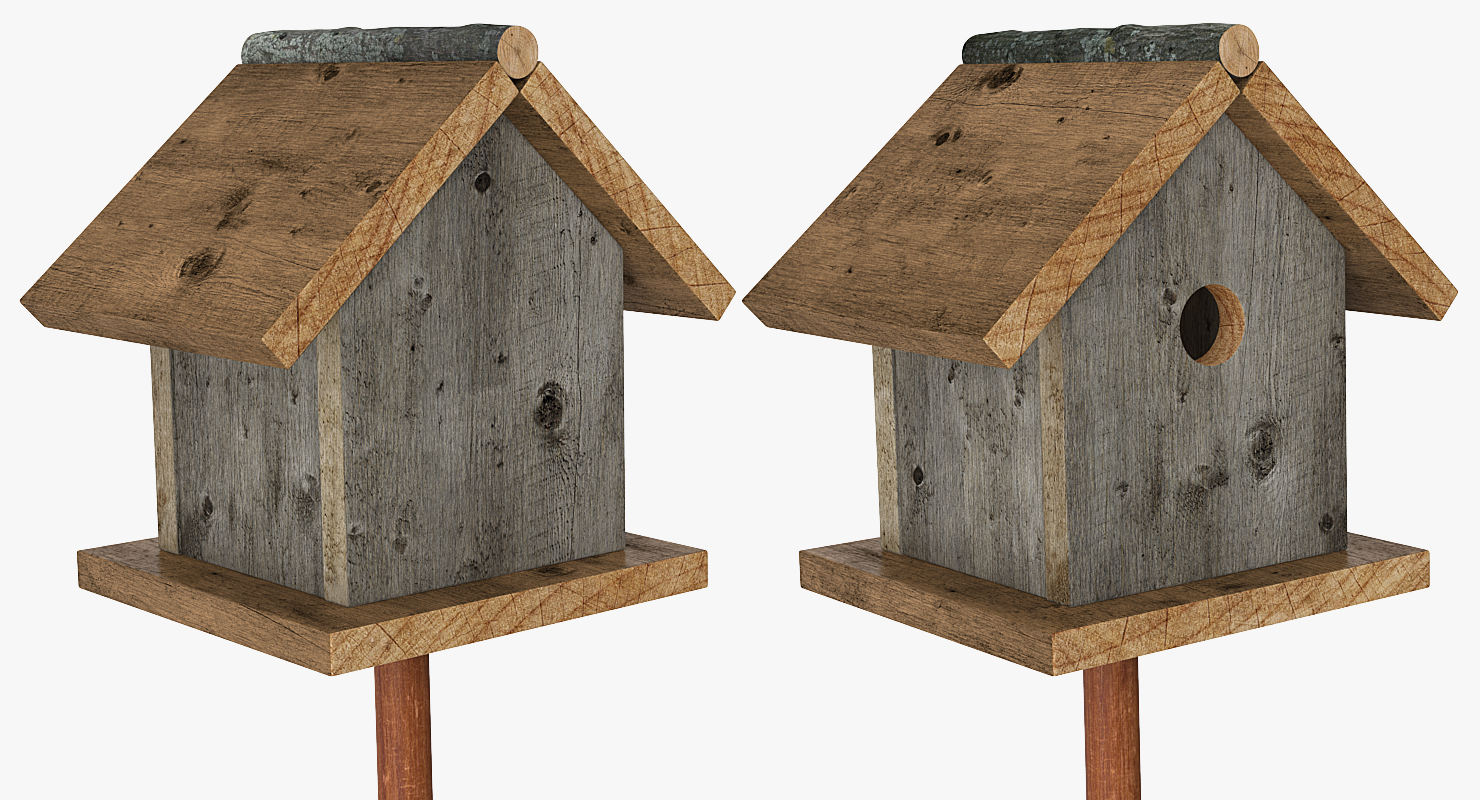 3D model Garden Birdhouse on Stand