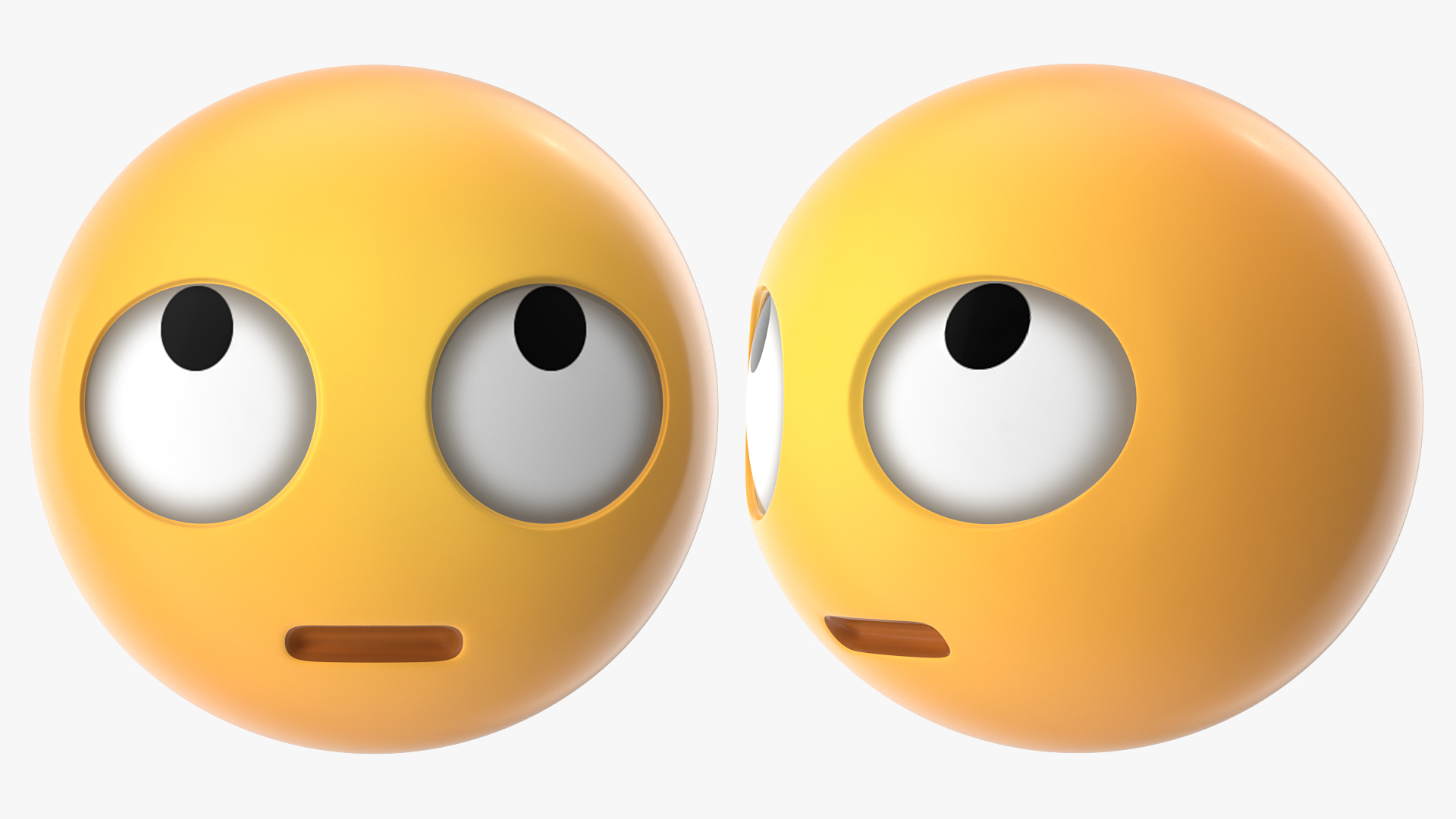 Eye Roll Emoji 3D model