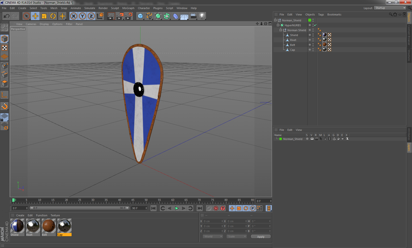 3D Norman Shield model