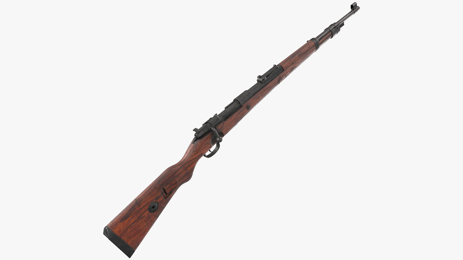 Mauser Karabiner 98K Bolt Action Rifle Old 3D