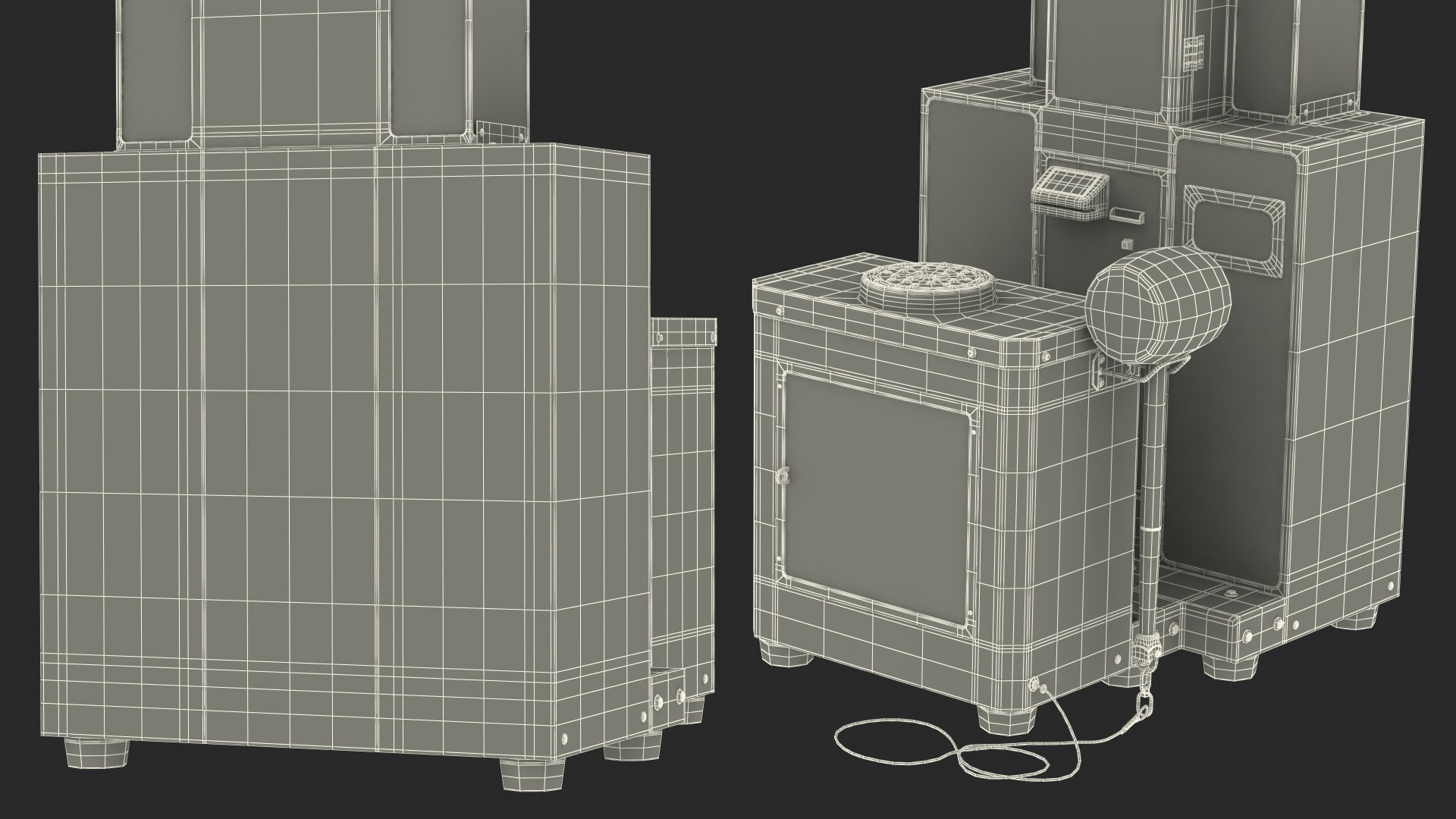 Modern High Striker Machine Switched On 3D model