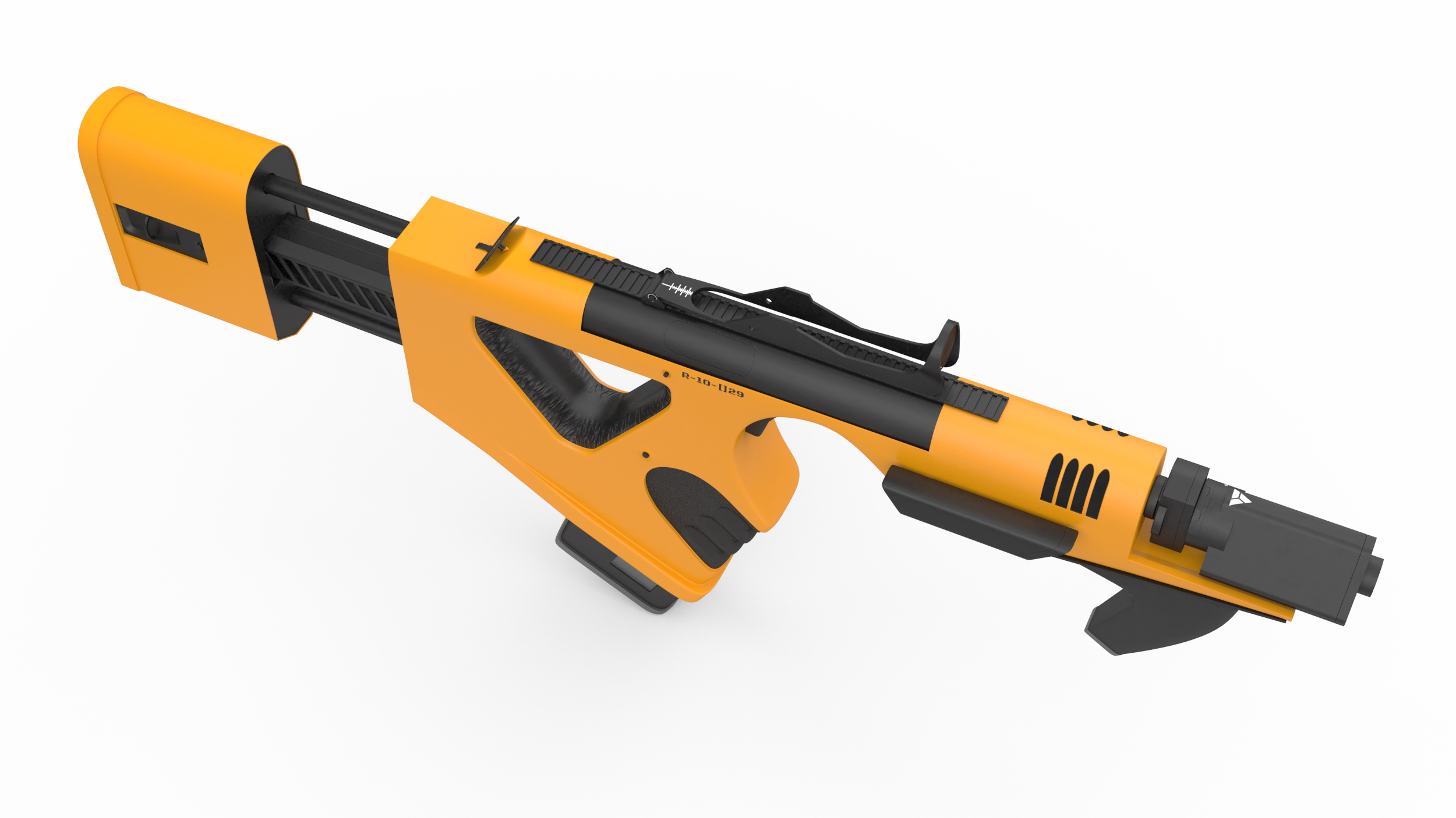 Sci-Fi SMG Yellow 3D