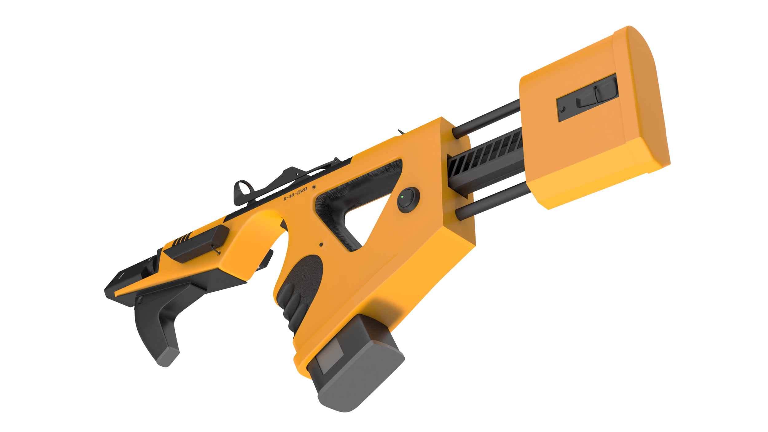 Sci-Fi SMG Yellow 3D