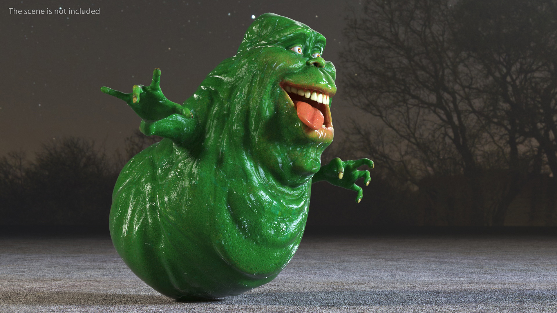 Slimer Ghost Character Rigged 3D model