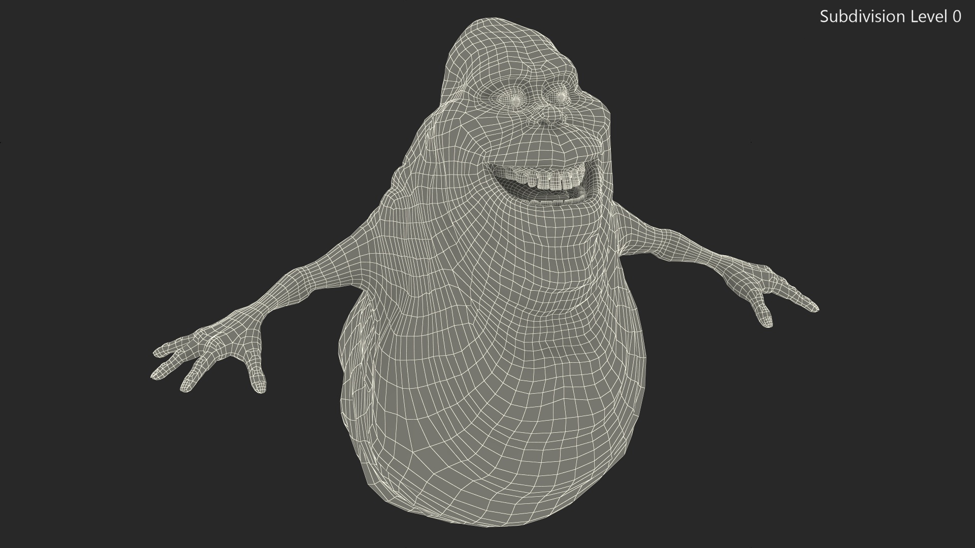 Slimer Ghost Character Rigged 3D model