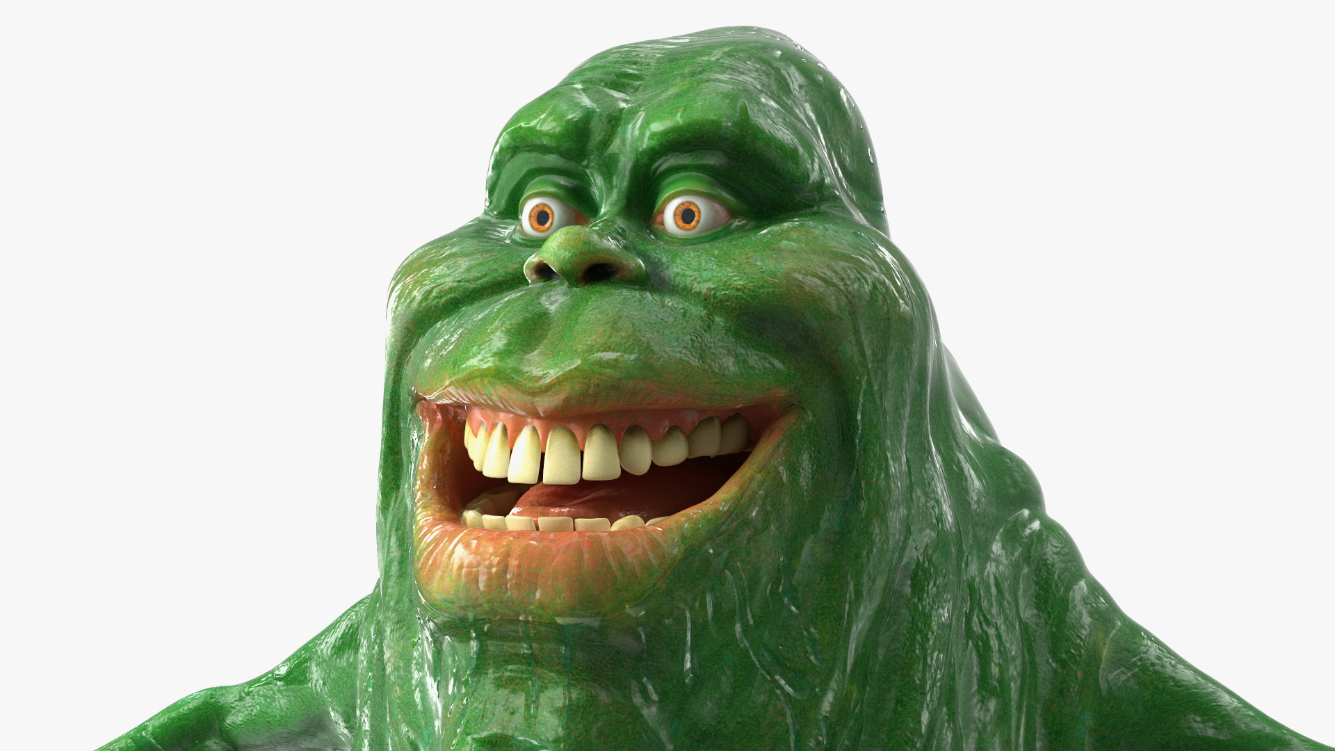 Slimer Ghost Character Rigged 3D model