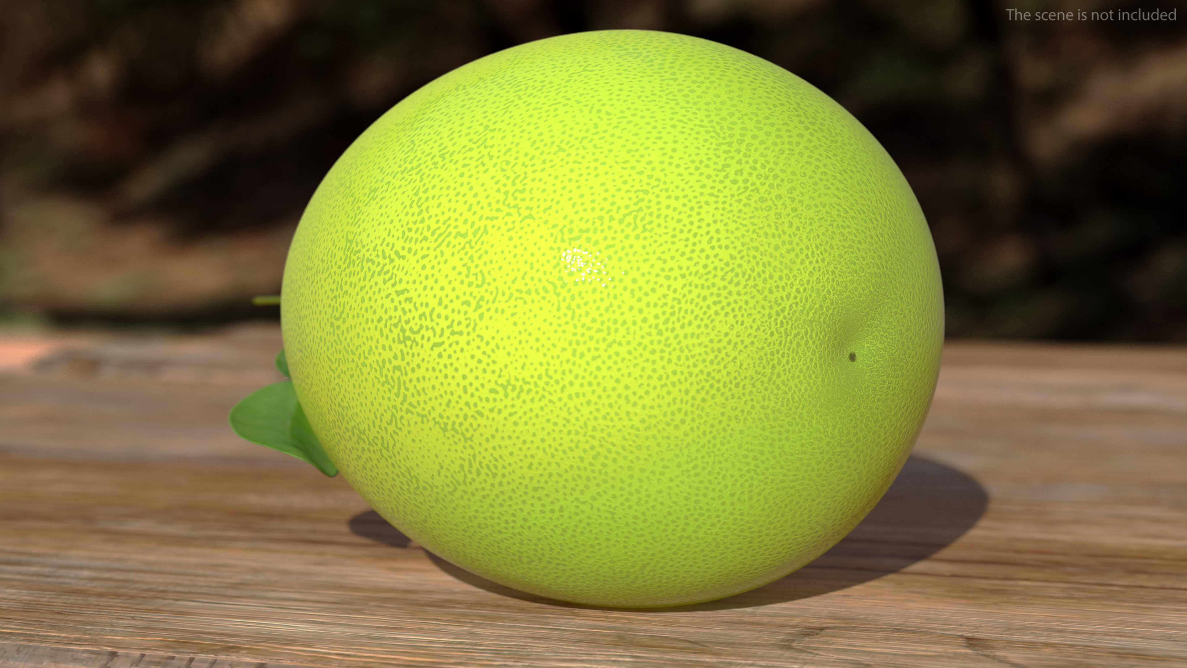 3D Green Pomelo Fruit model