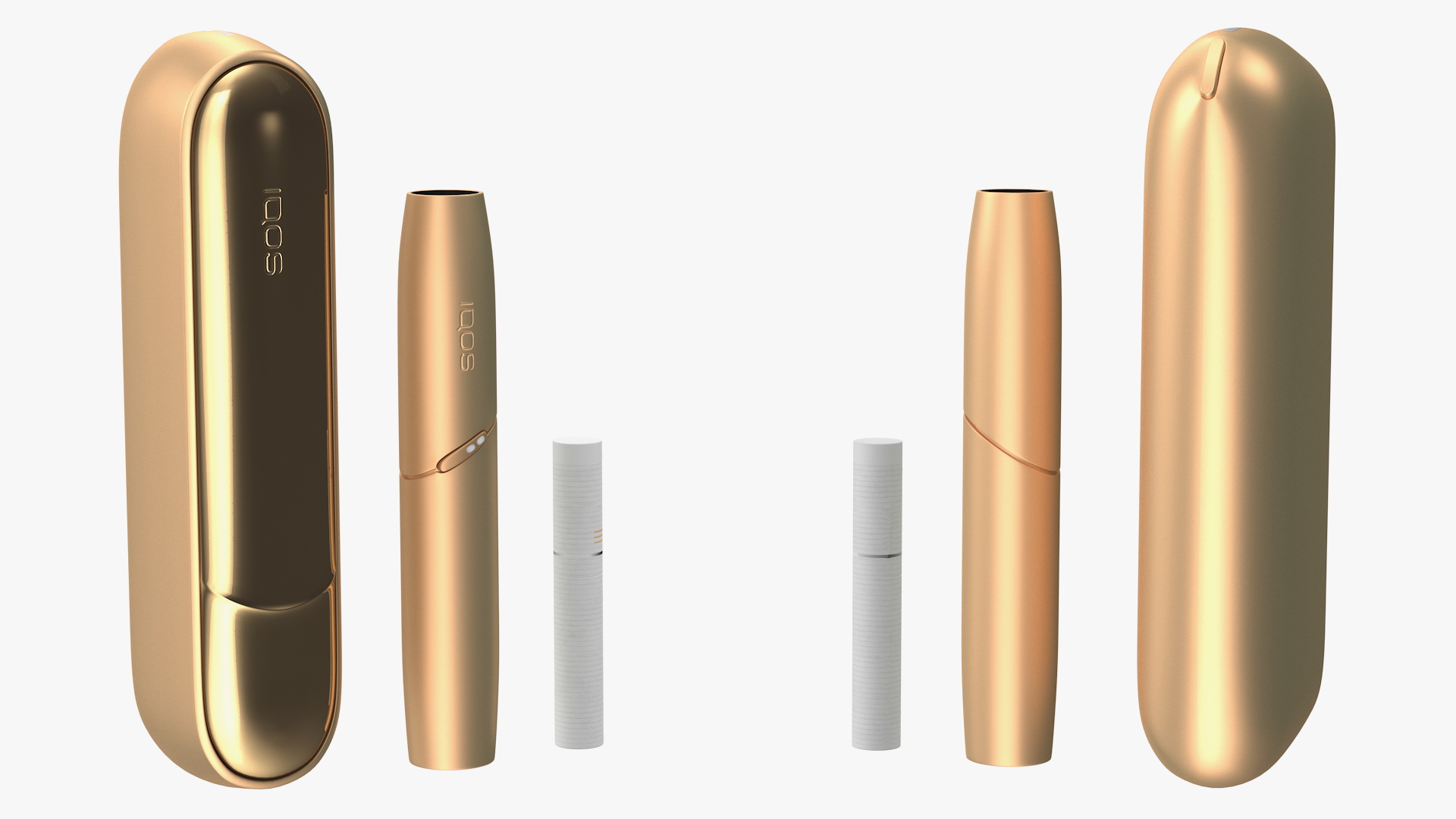 3D IQOS 3 DUO Electronic Cigarettes Gold Set