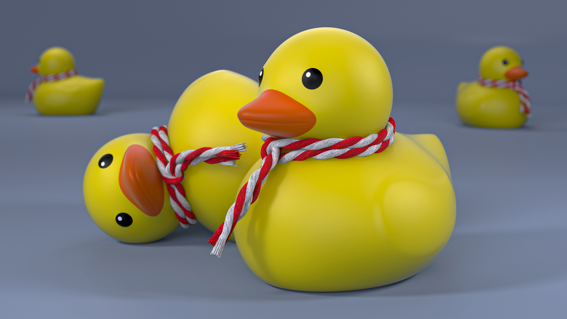 3D model Scarf Red for Rubber Duck