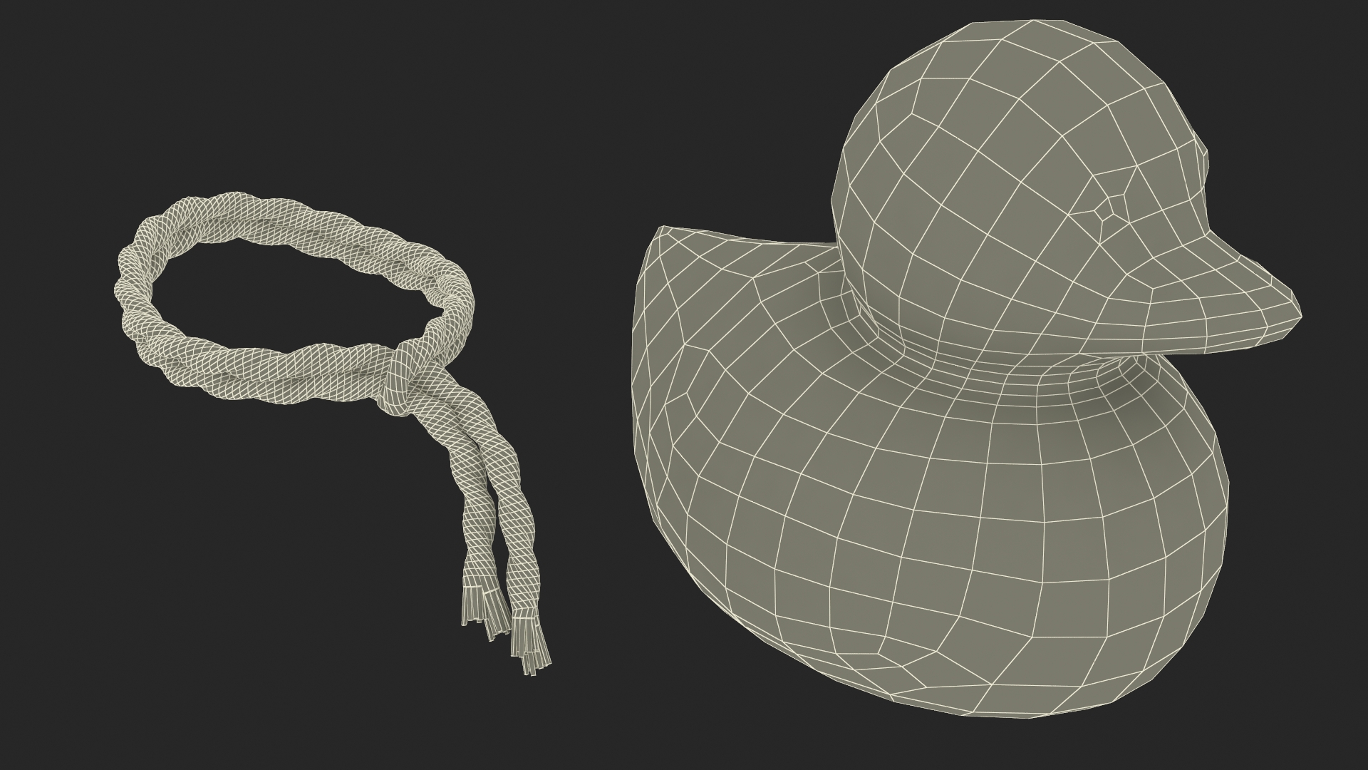 3D model Scarf Red for Rubber Duck