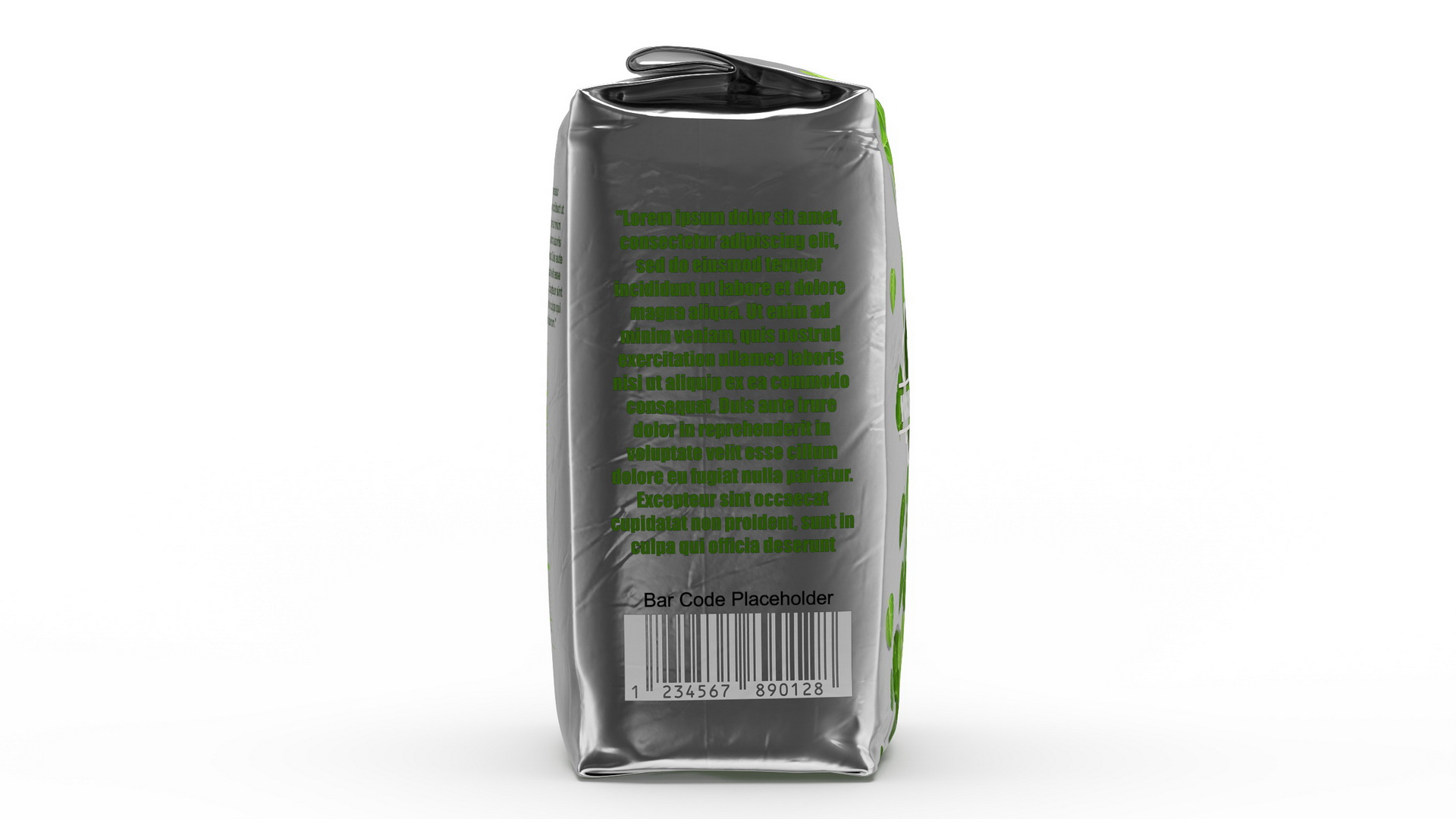 Foil Package 2lb Mockup Green 3D model