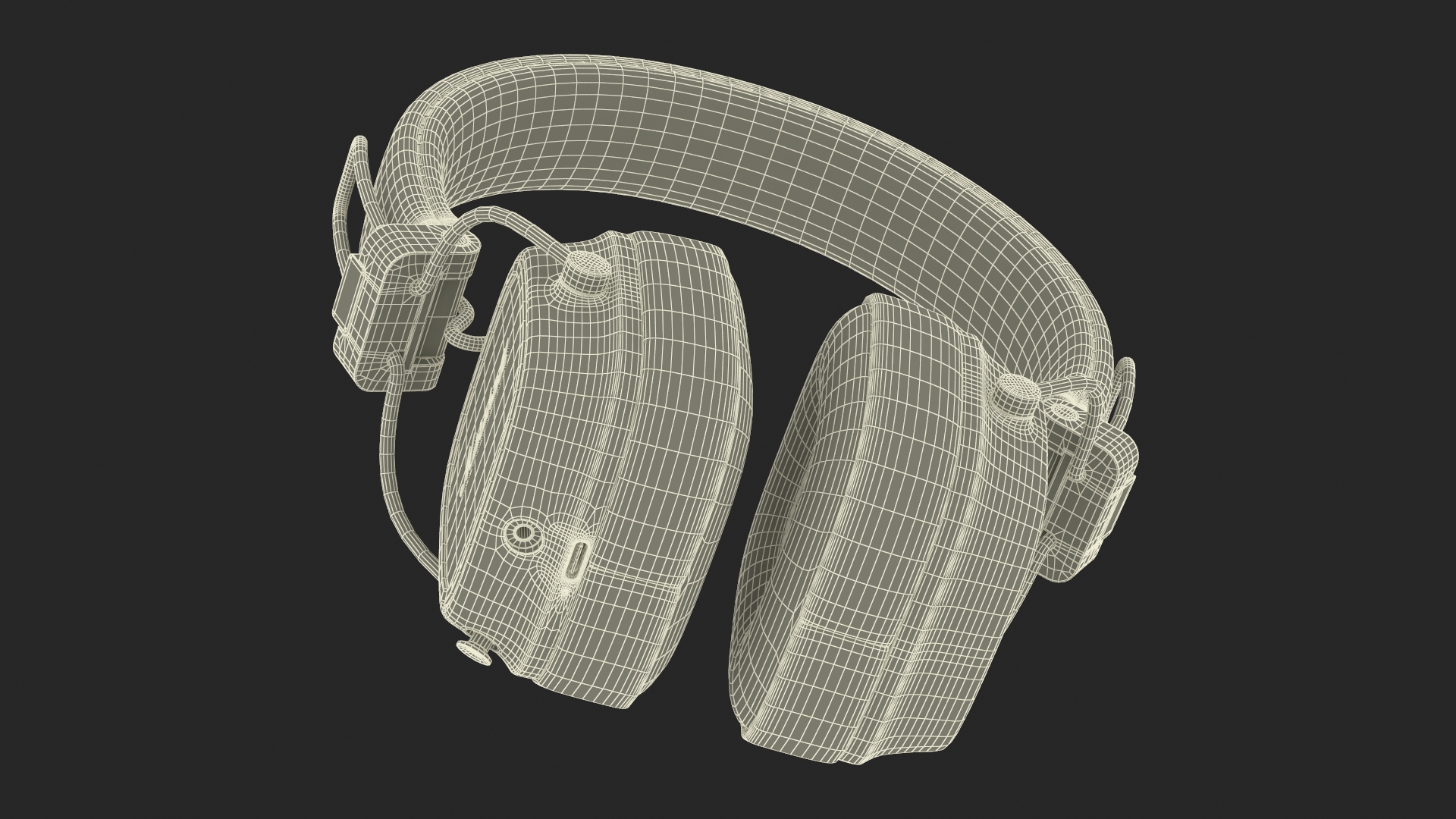 3D model Marshall Headphones Brown