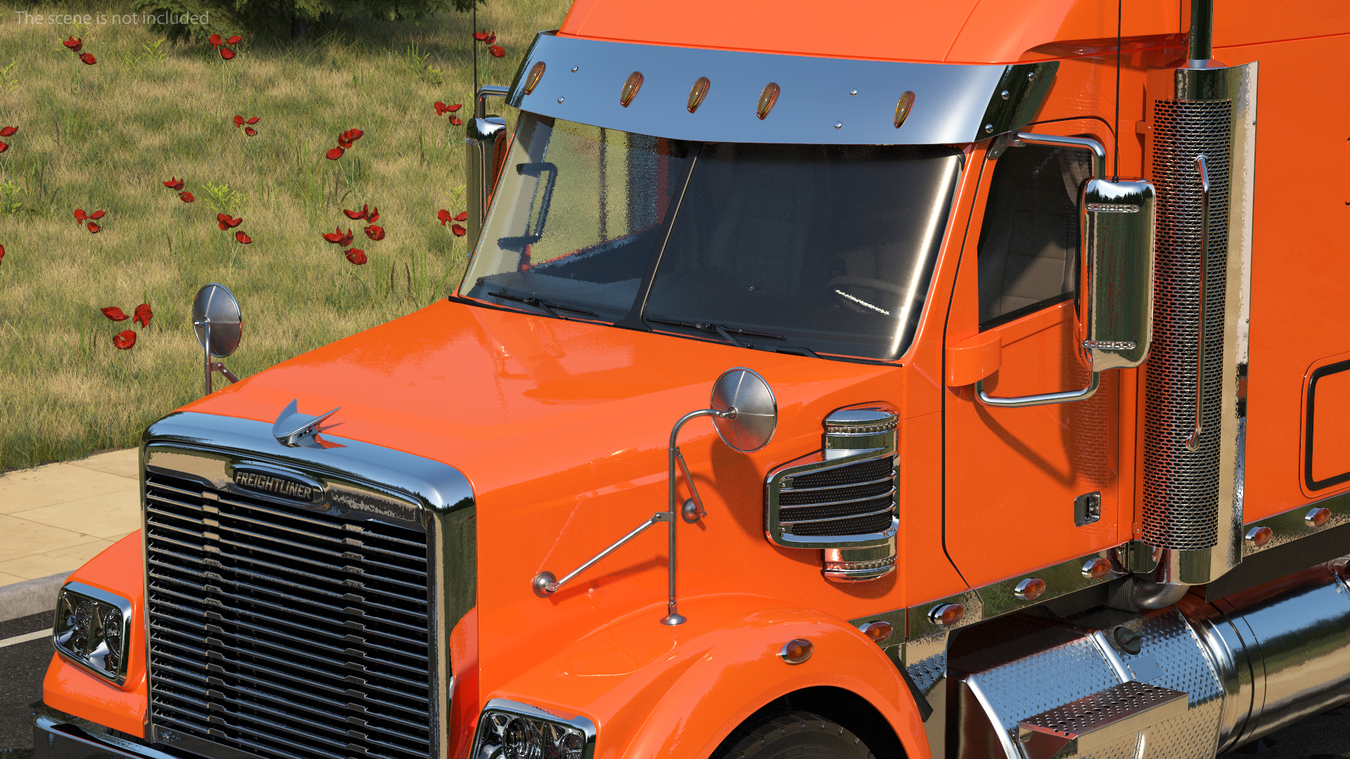 Freightliner Truck with Gas Tank Rigged 3D model