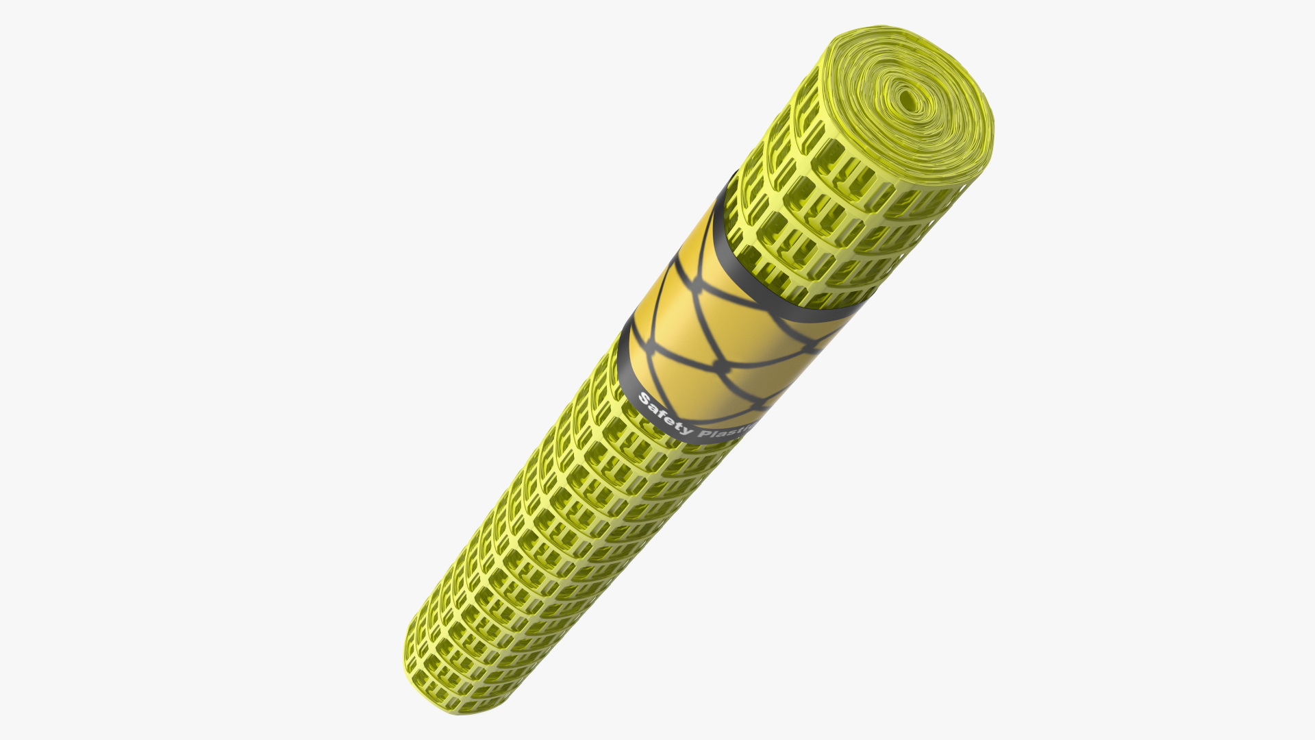 Safety Plastic Netting Roll Yellow 3D model