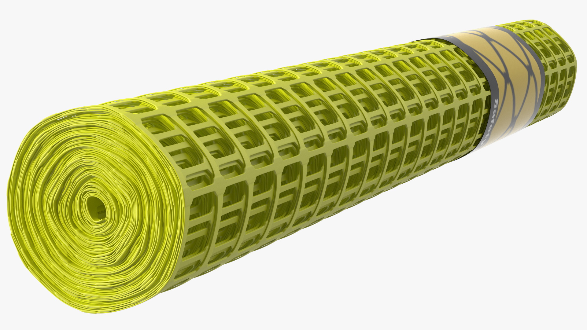 Safety Plastic Netting Roll Yellow 3D model