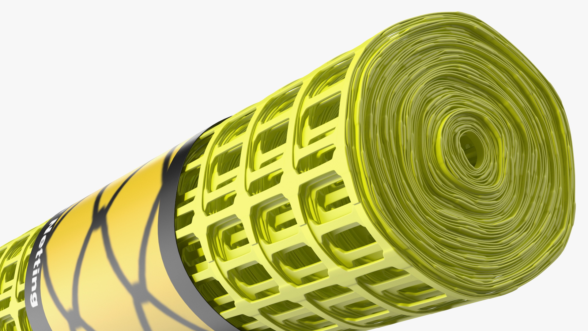 Safety Plastic Netting Roll Yellow 3D model