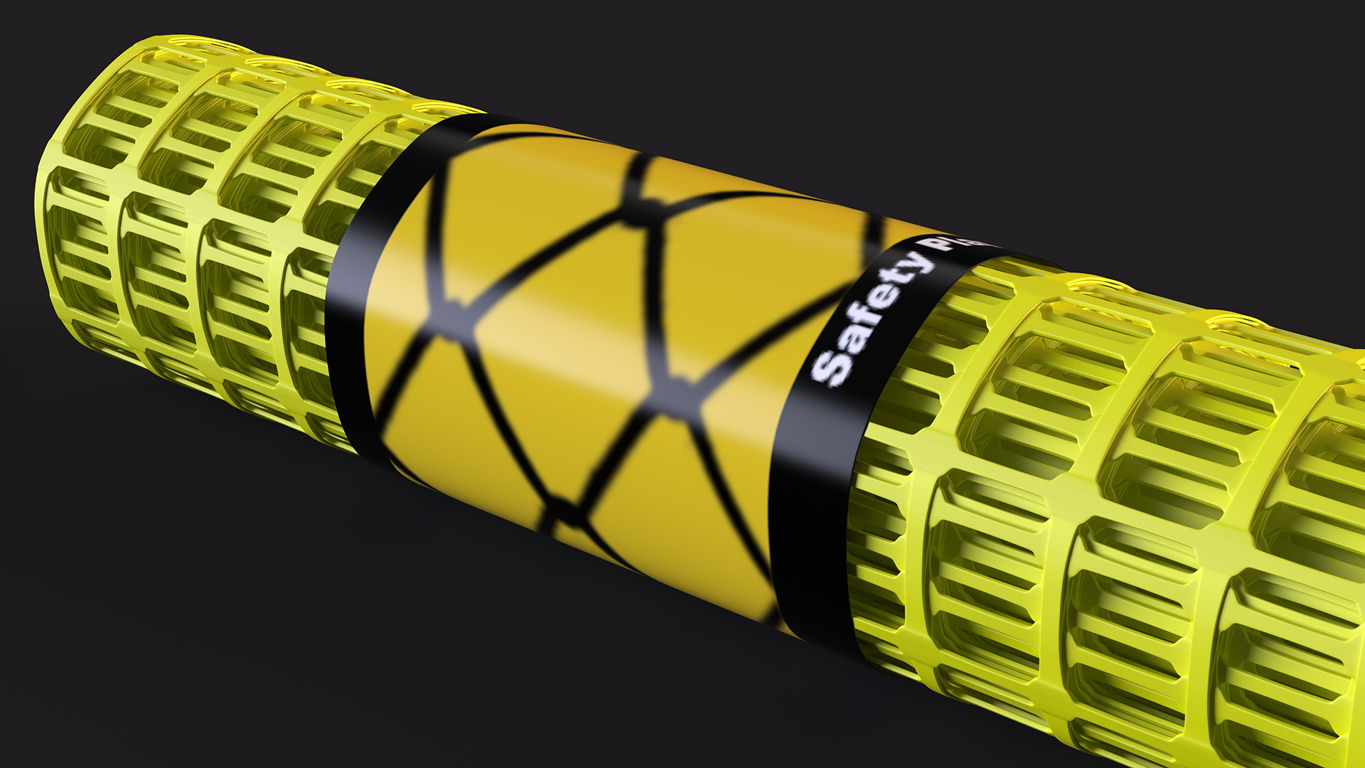 Safety Plastic Netting Roll Yellow 3D model