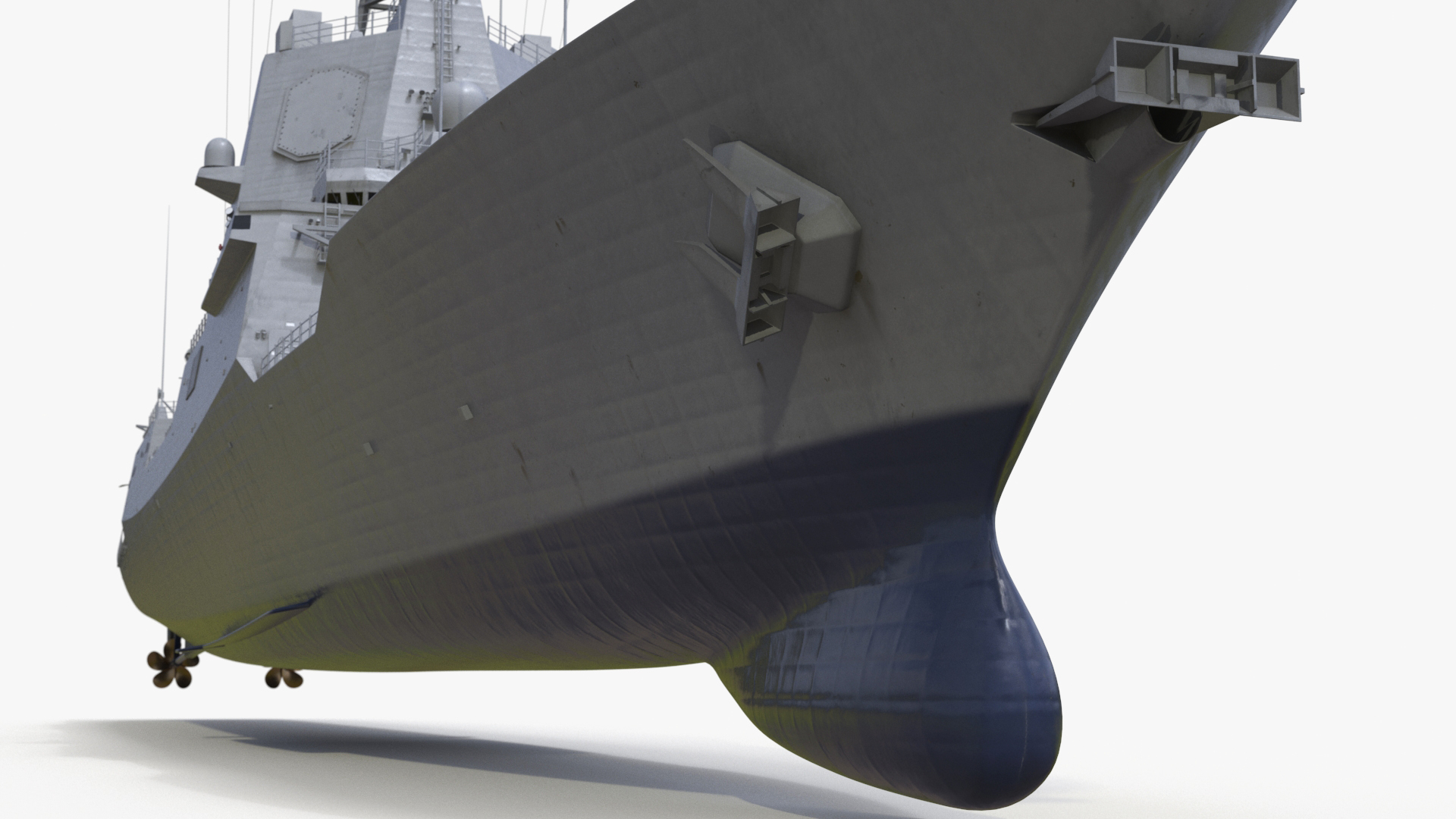 3D model F101 Alvaro de Bazan Class Frigate with Helicopter