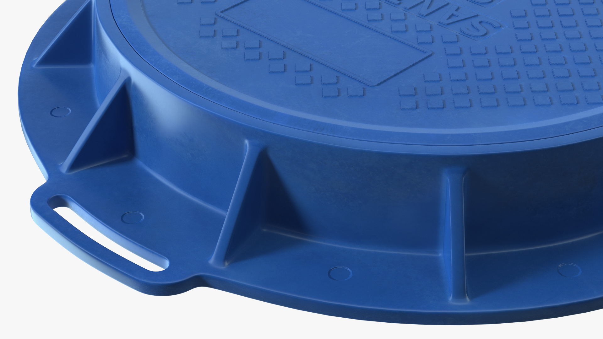 3D Fiberglass Manhole Blue model