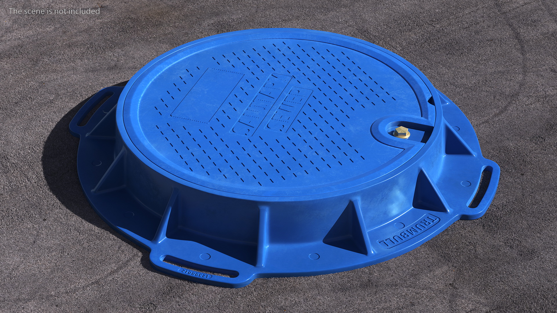 3D Fiberglass Manhole Blue model