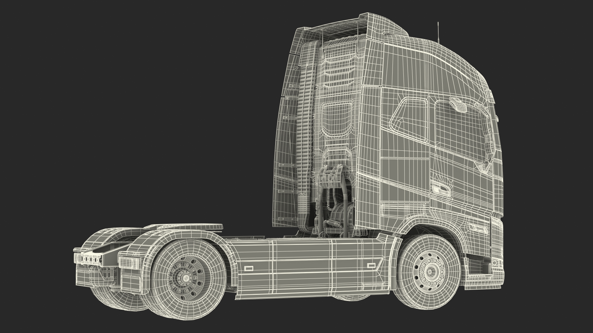 Cabover 4x2 Lorry 3D