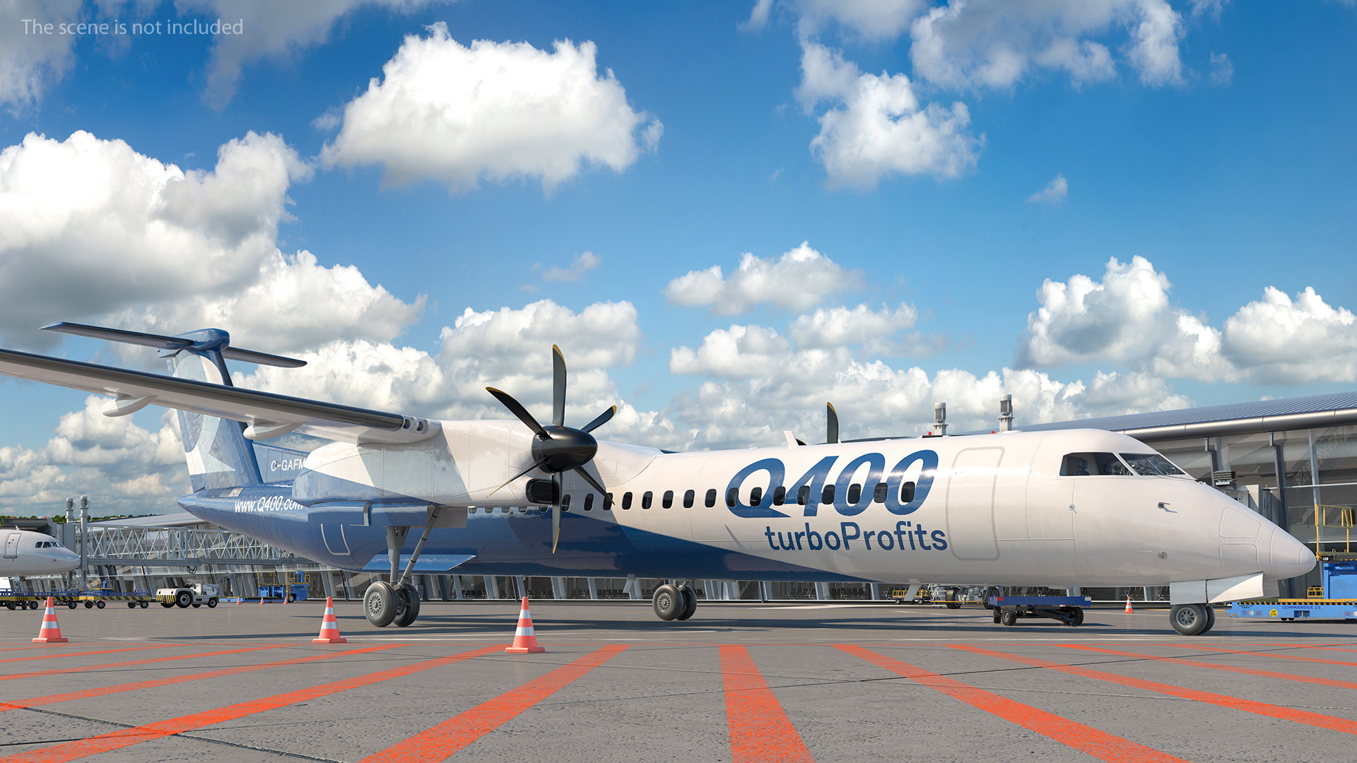 3D model Bombardier Q400 NextGen Rigged