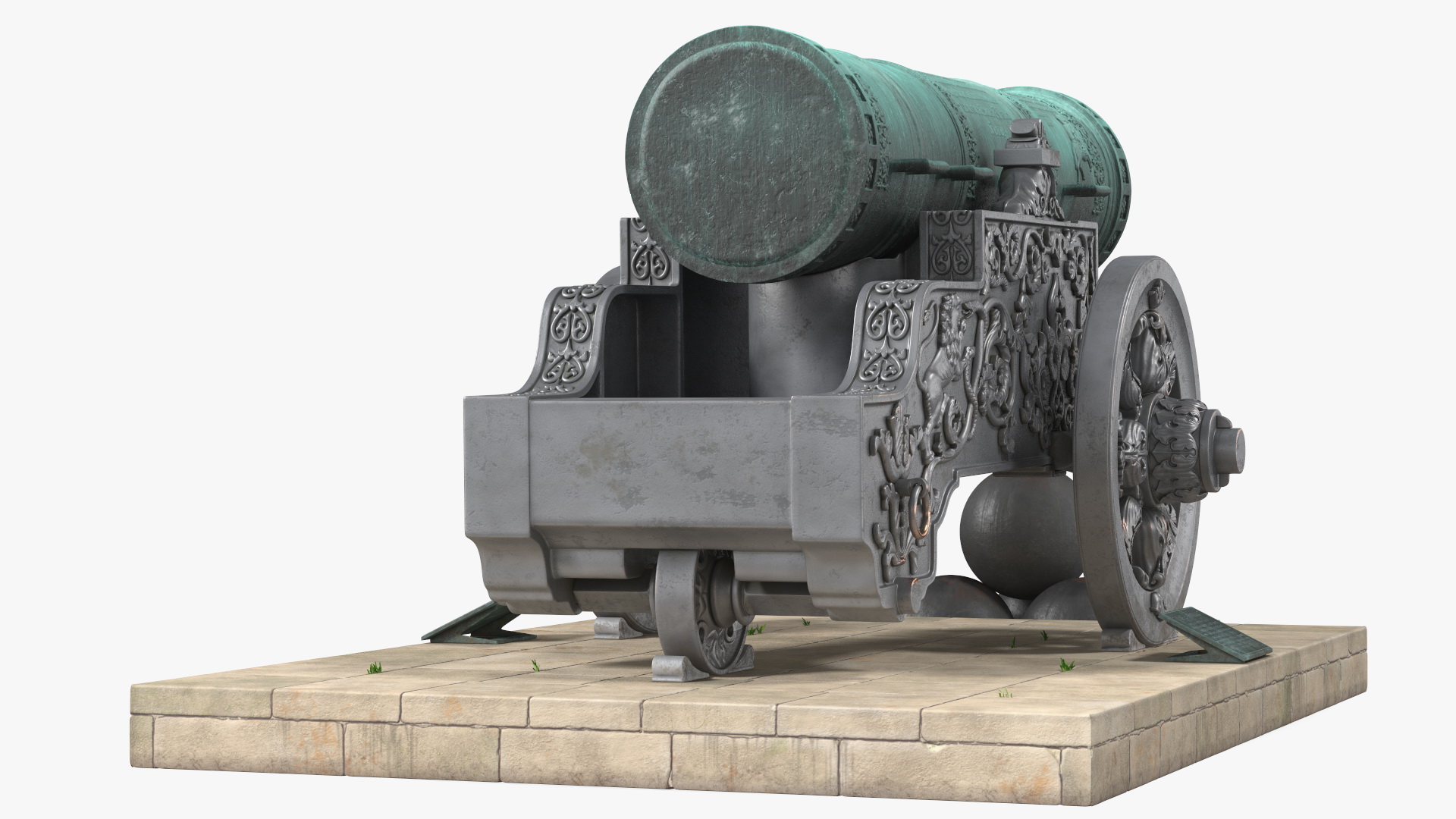 3D model Tsar Cannon Monument