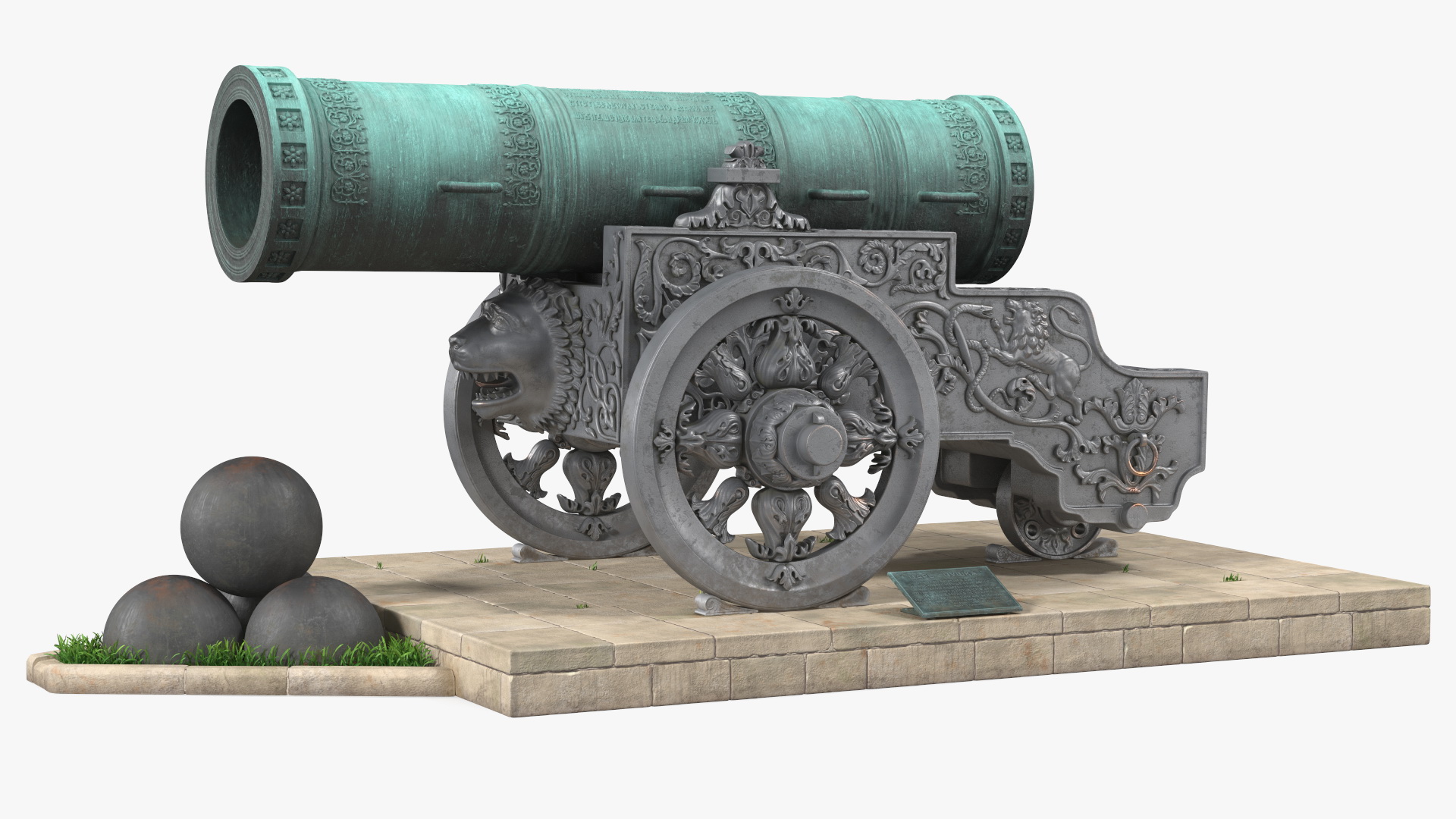 3D model Tsar Cannon Monument