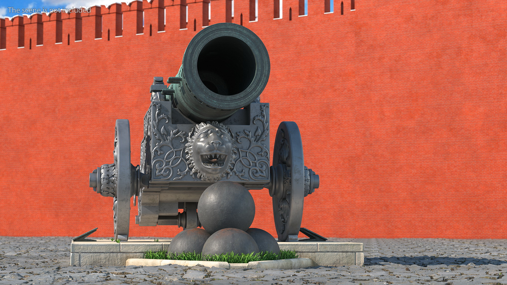 3D model Tsar Cannon Monument